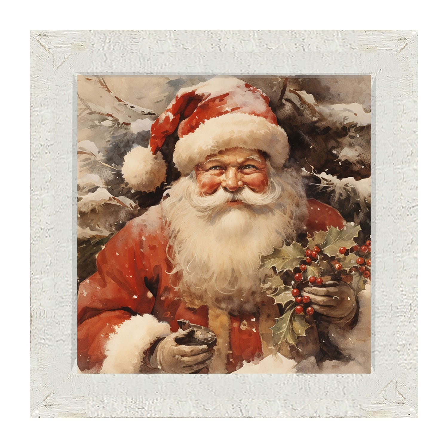 Santa smiling - Framed art
