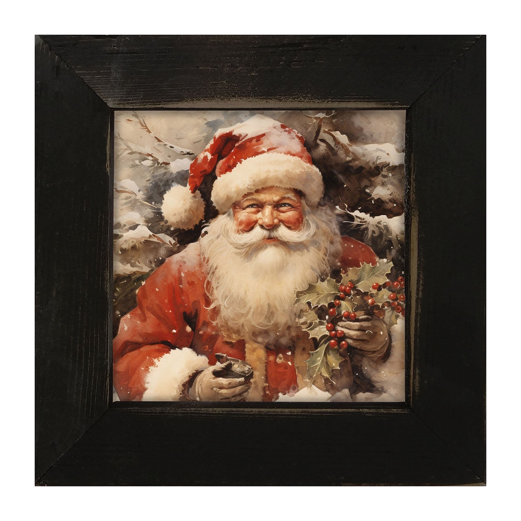 Santa smiling - Framed art