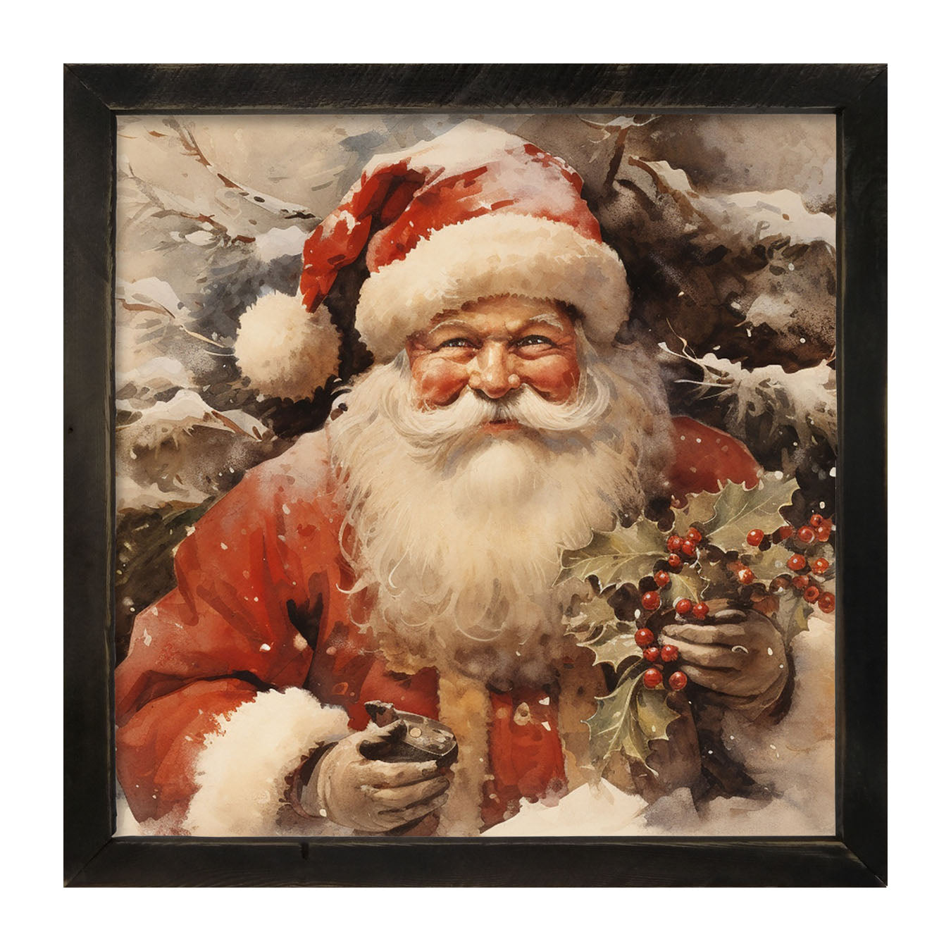 Santa smiling - Framed art