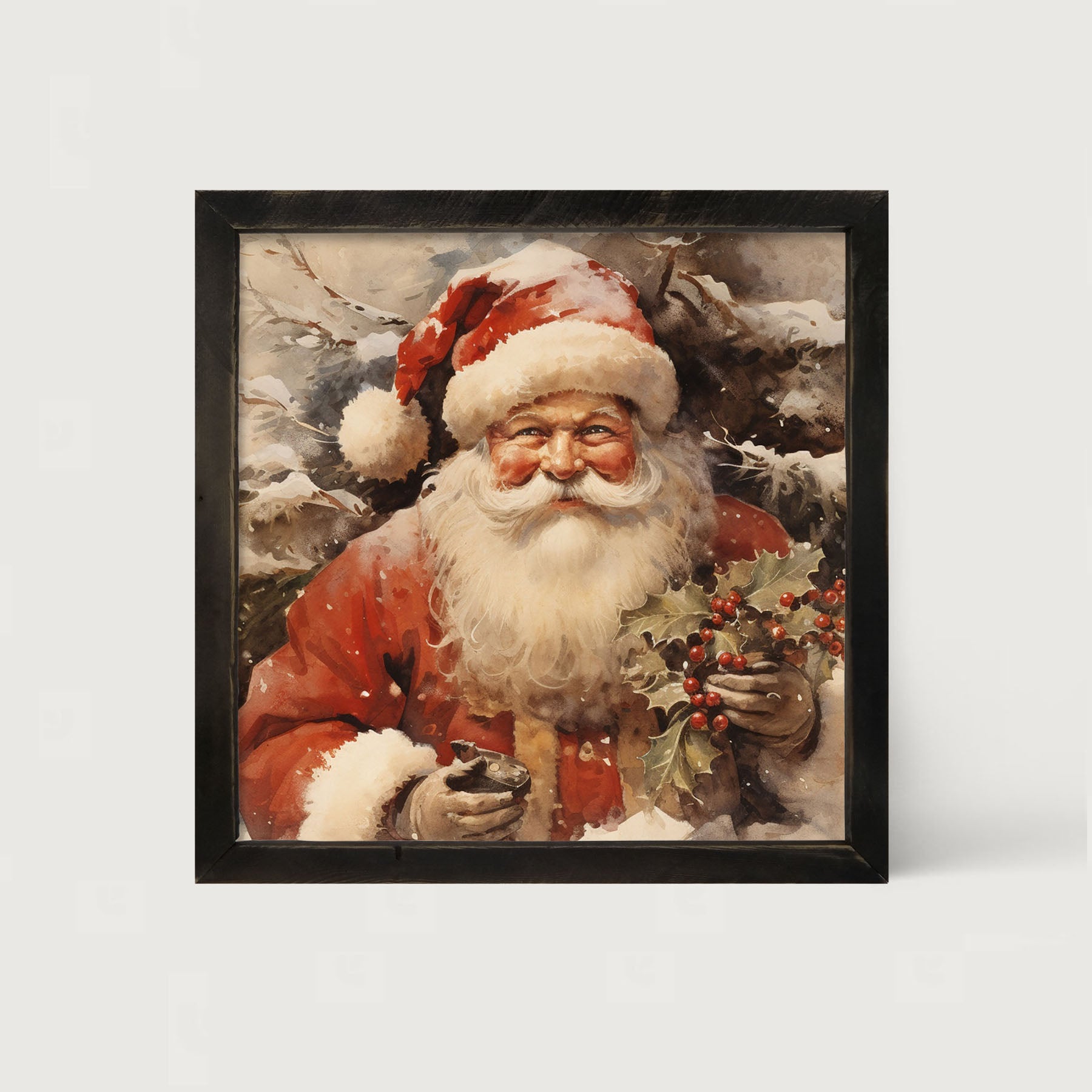 Santa smiling - Framed art