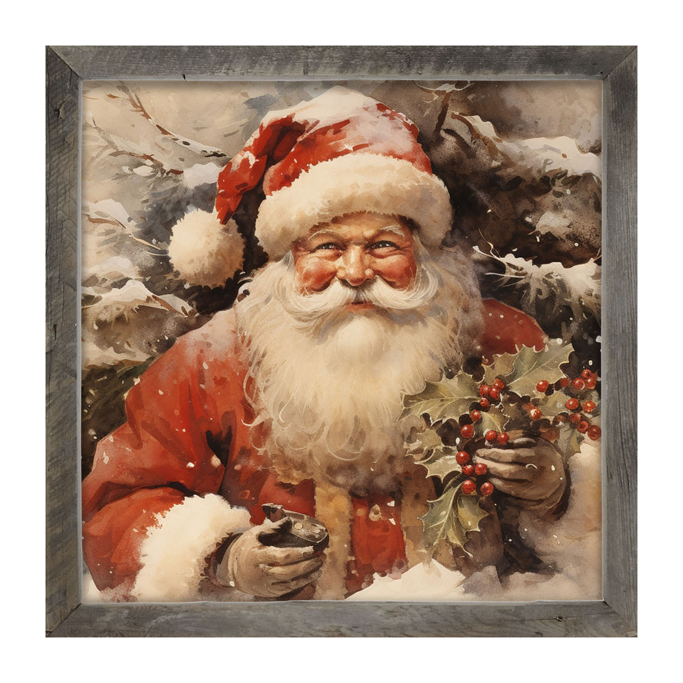 Santa smiling - Framed art