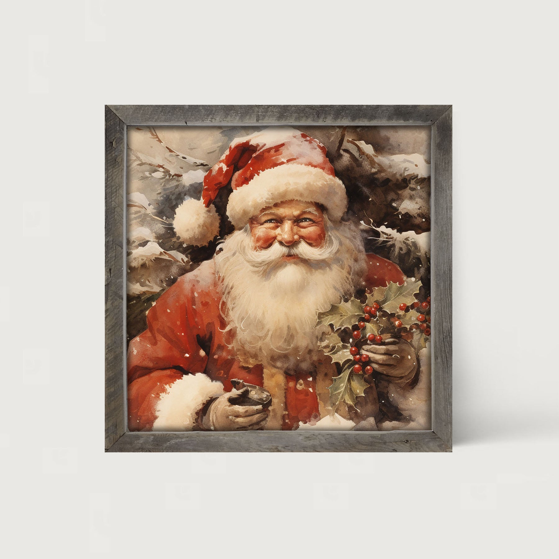 Santa smiling - Framed art