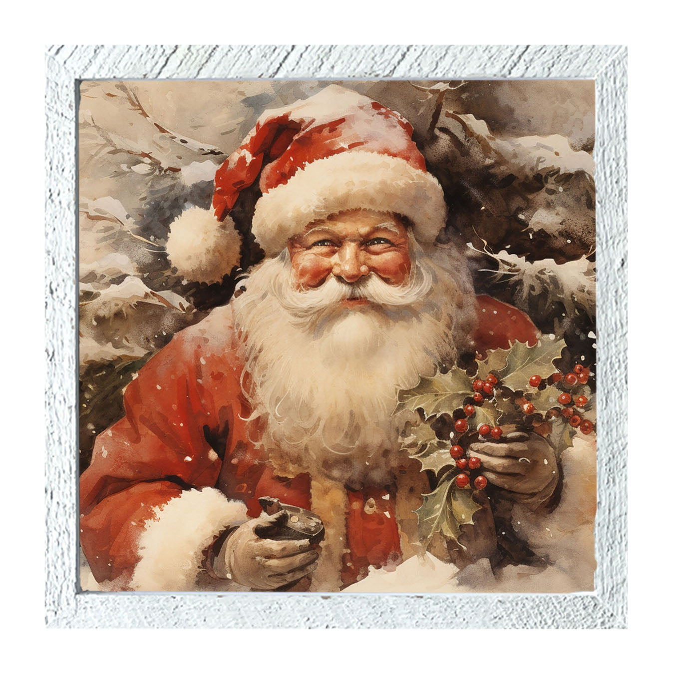 Santa smiling - Framed art