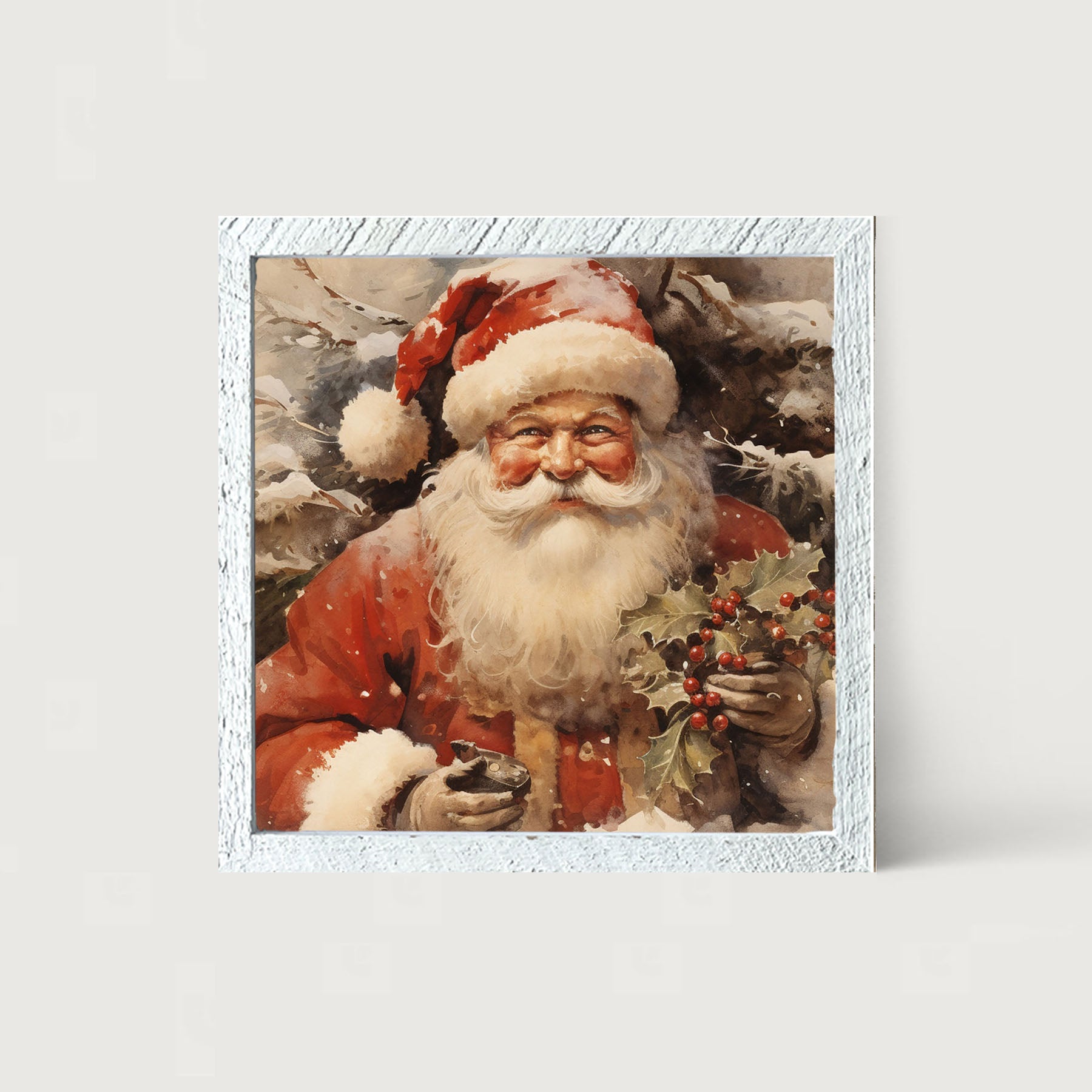 Santa smiling - Framed art