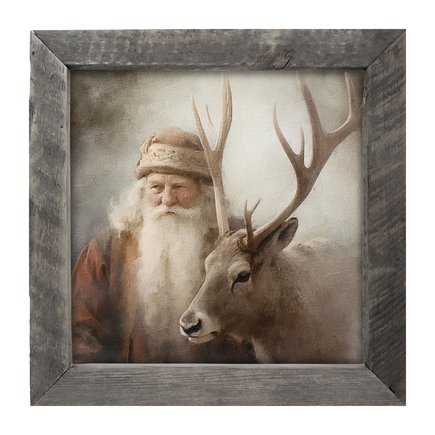 Old world Santa portrait - Framed art