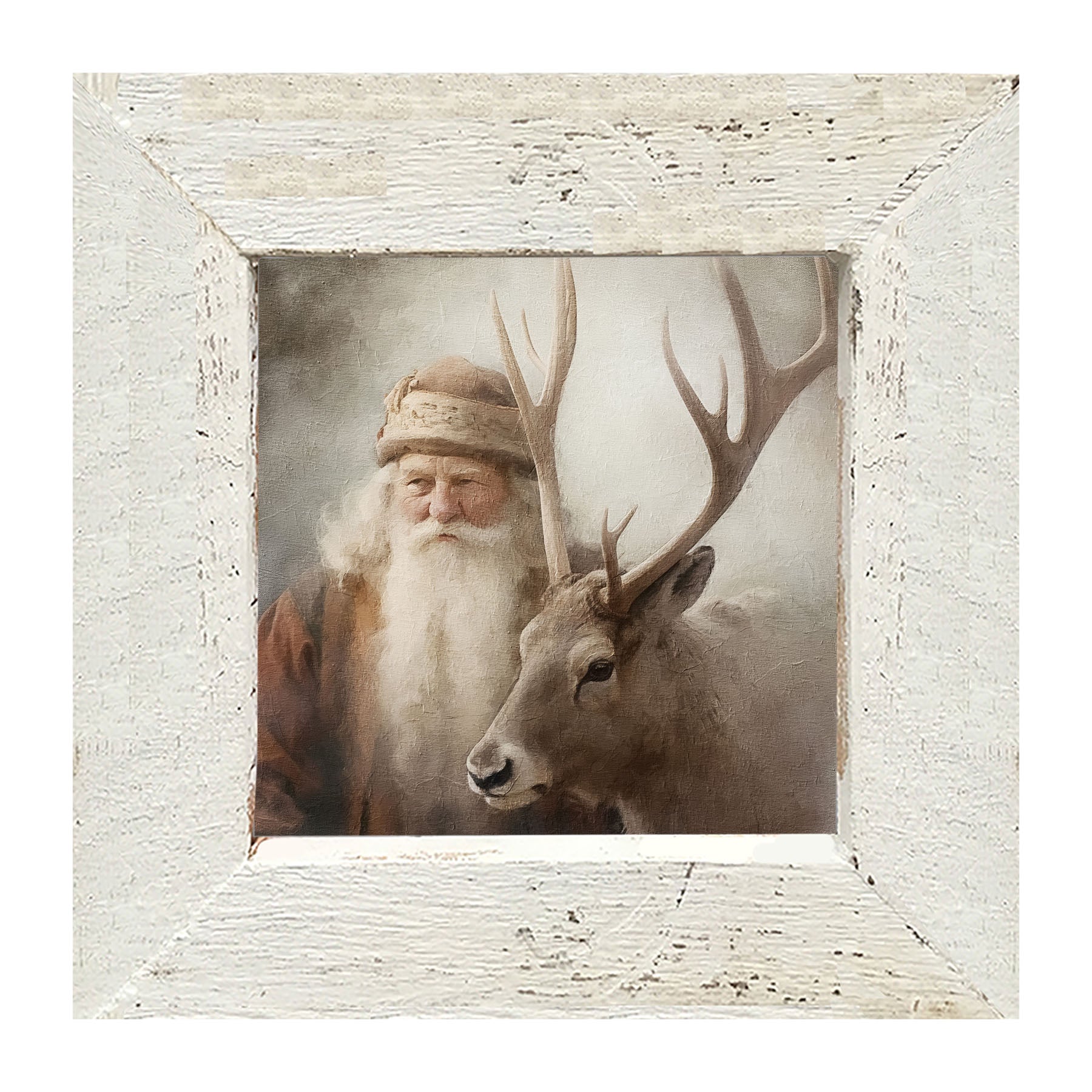 Old world Santa portrait - Framed art