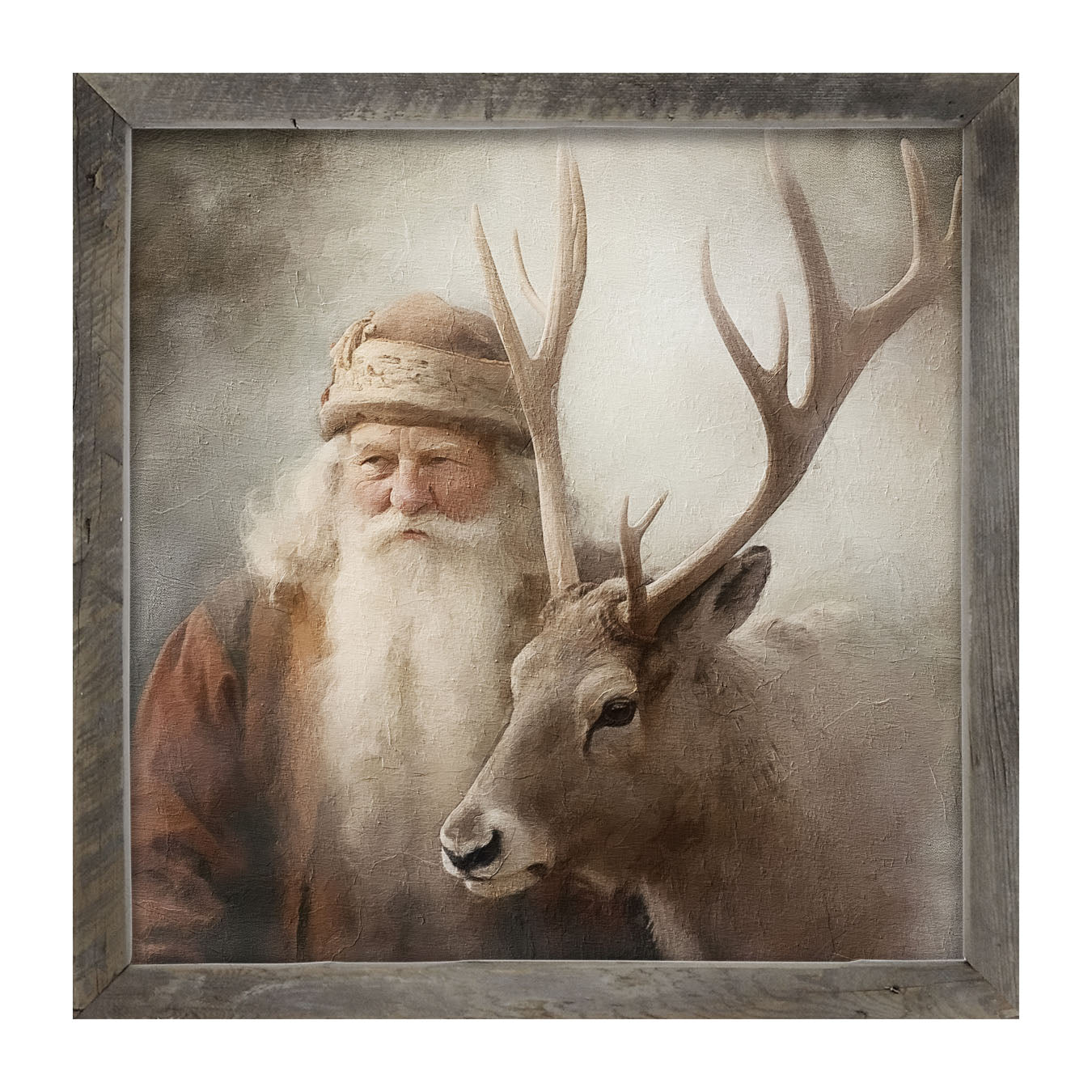 Old world Santa portrait - Framed art