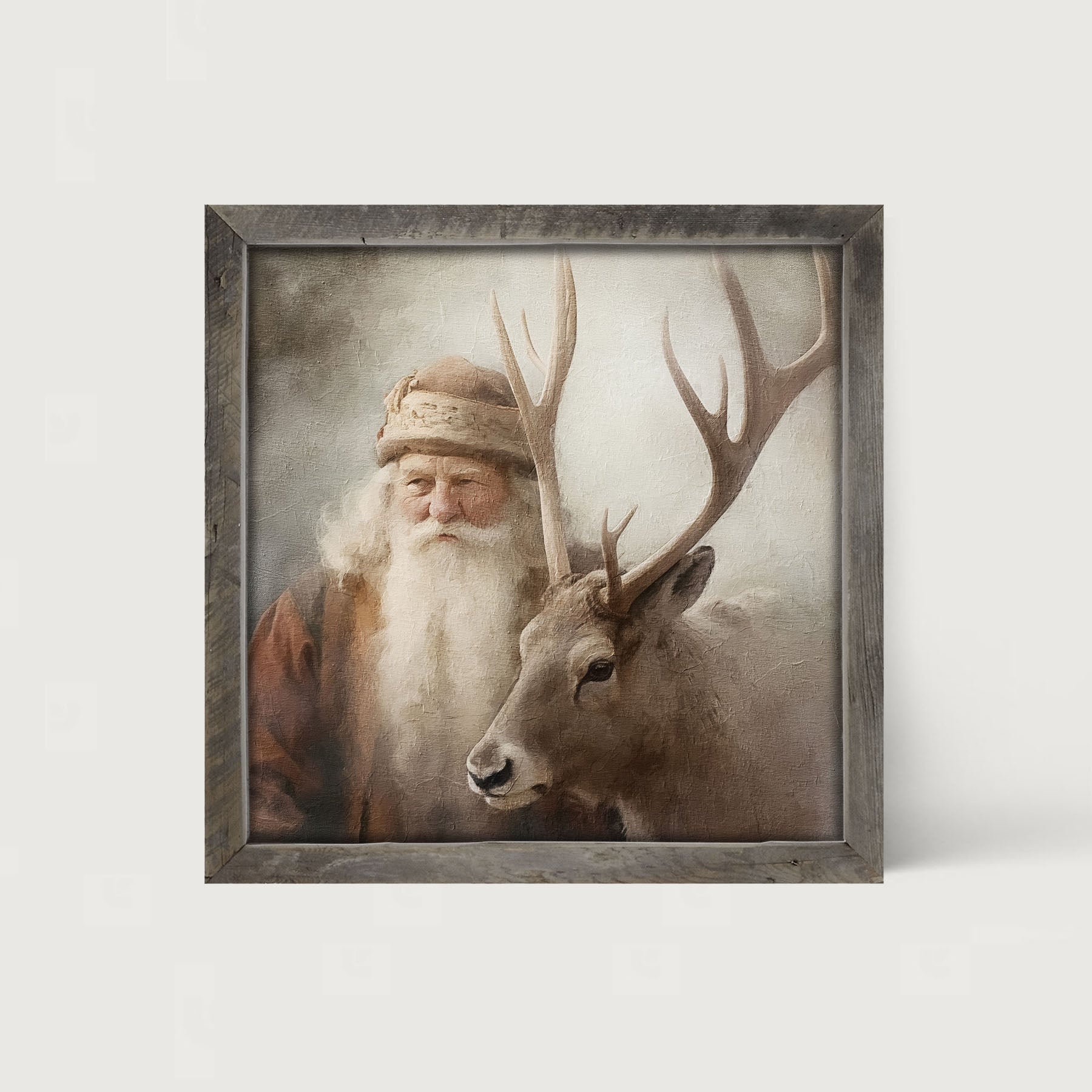 Old world Santa portrait - Framed art