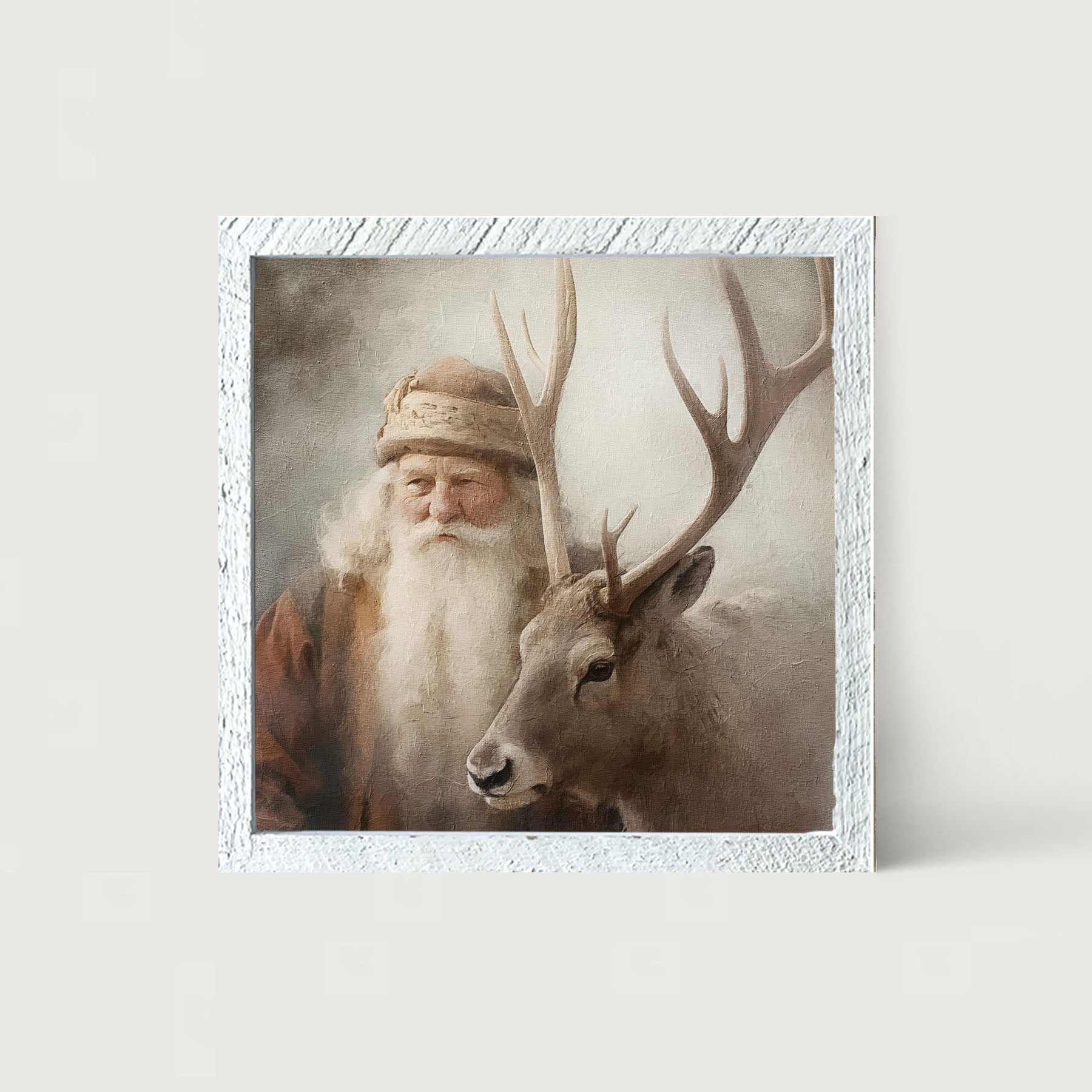 Old world Santa portrait - Framed art
