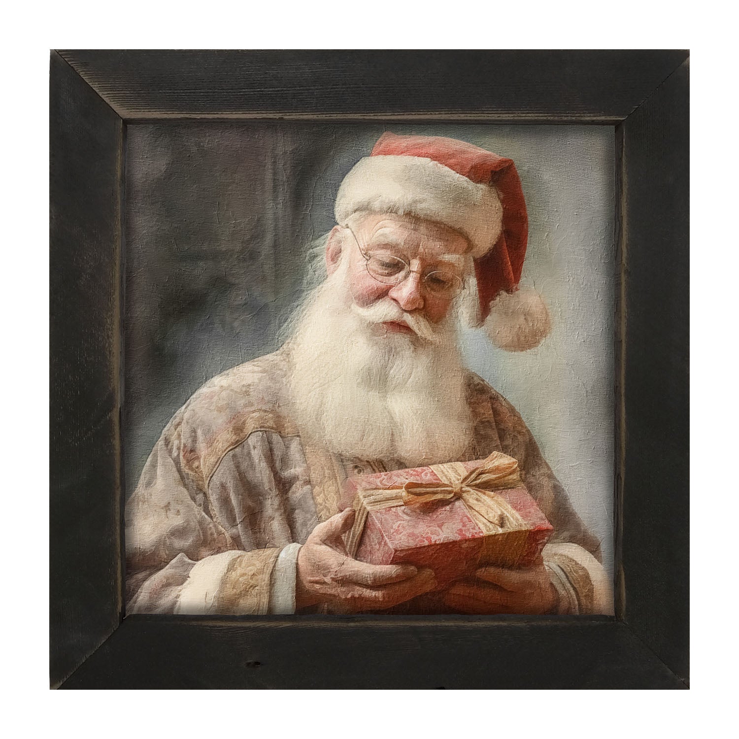 Old world Santa with glasses - Framed art