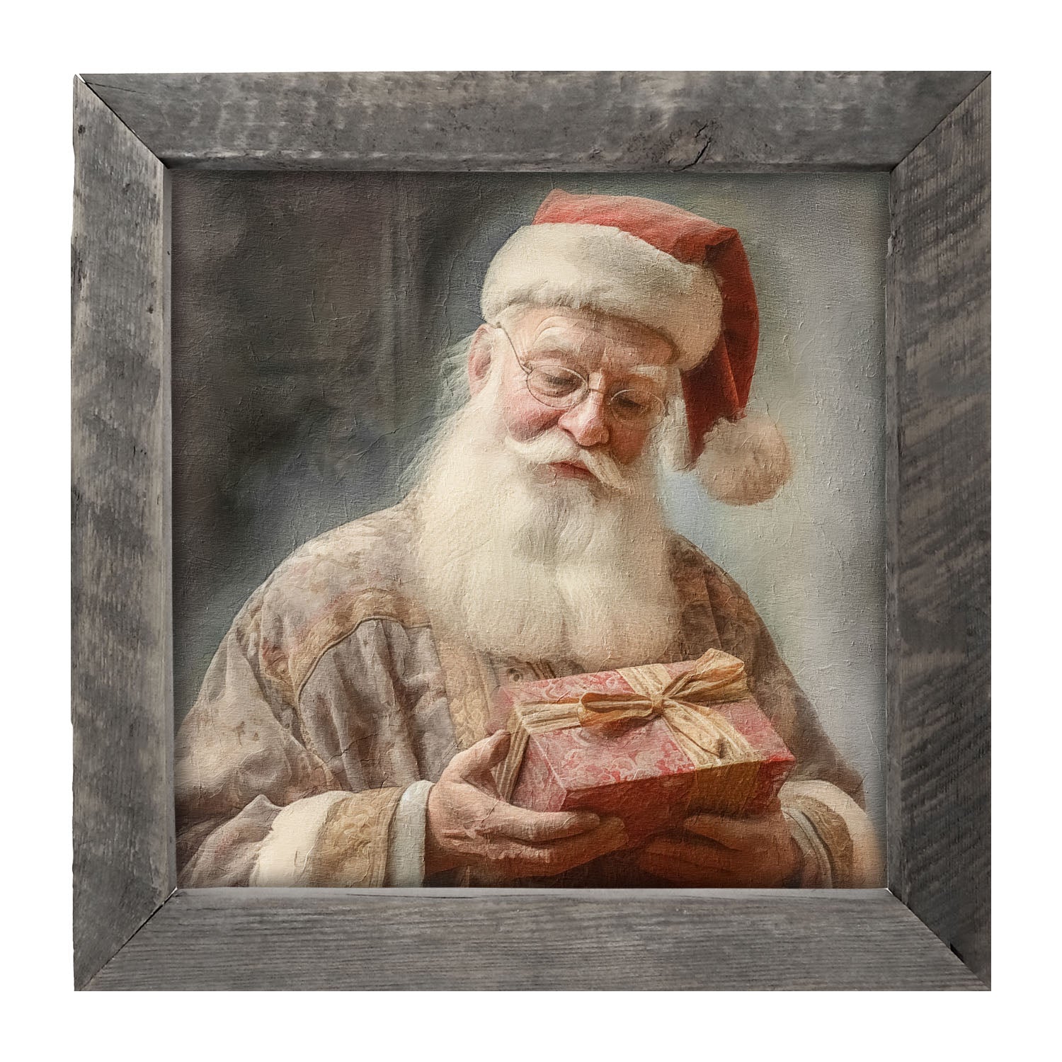 Old world Santa with glasses - Framed art