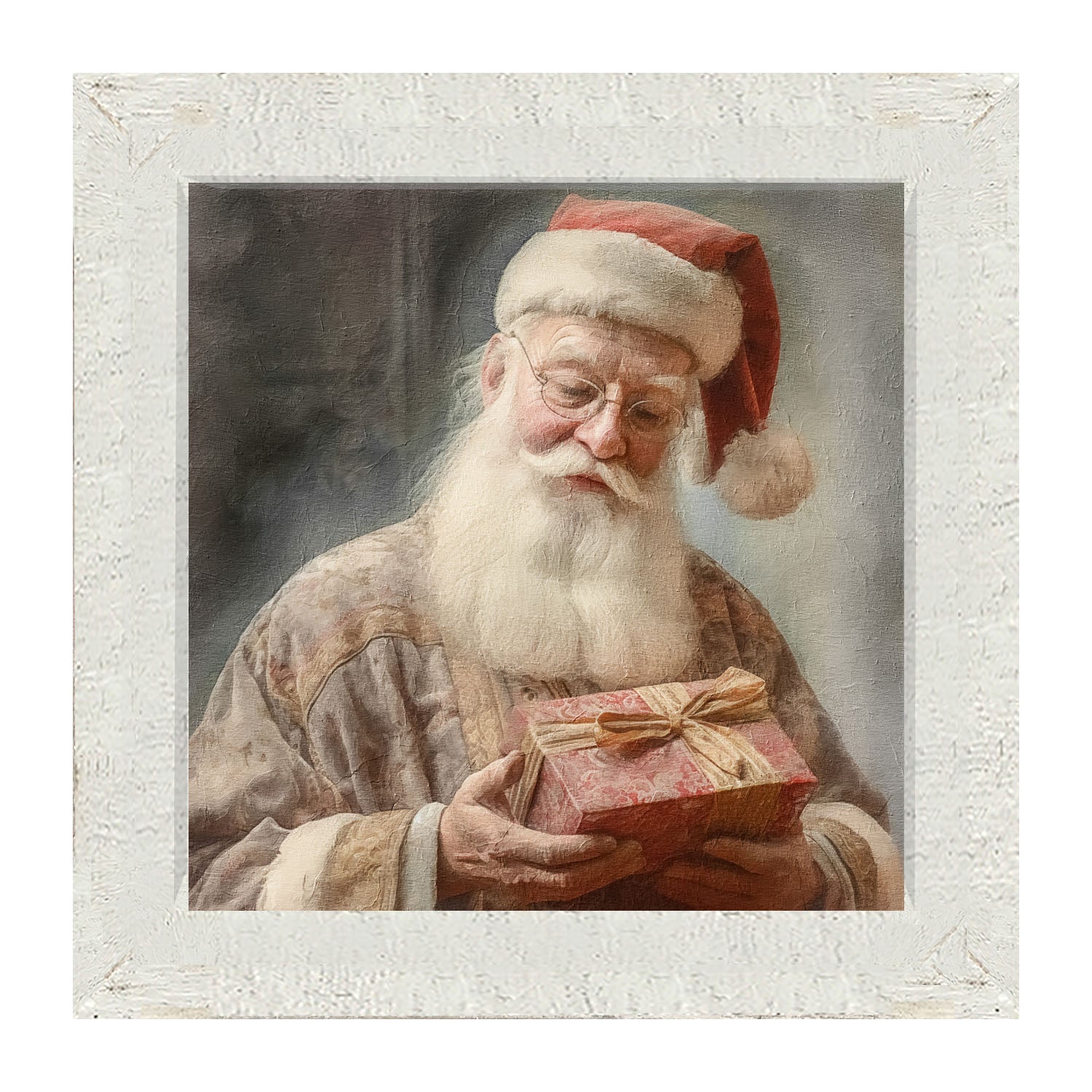 Old world Santa with glasses - Framed art