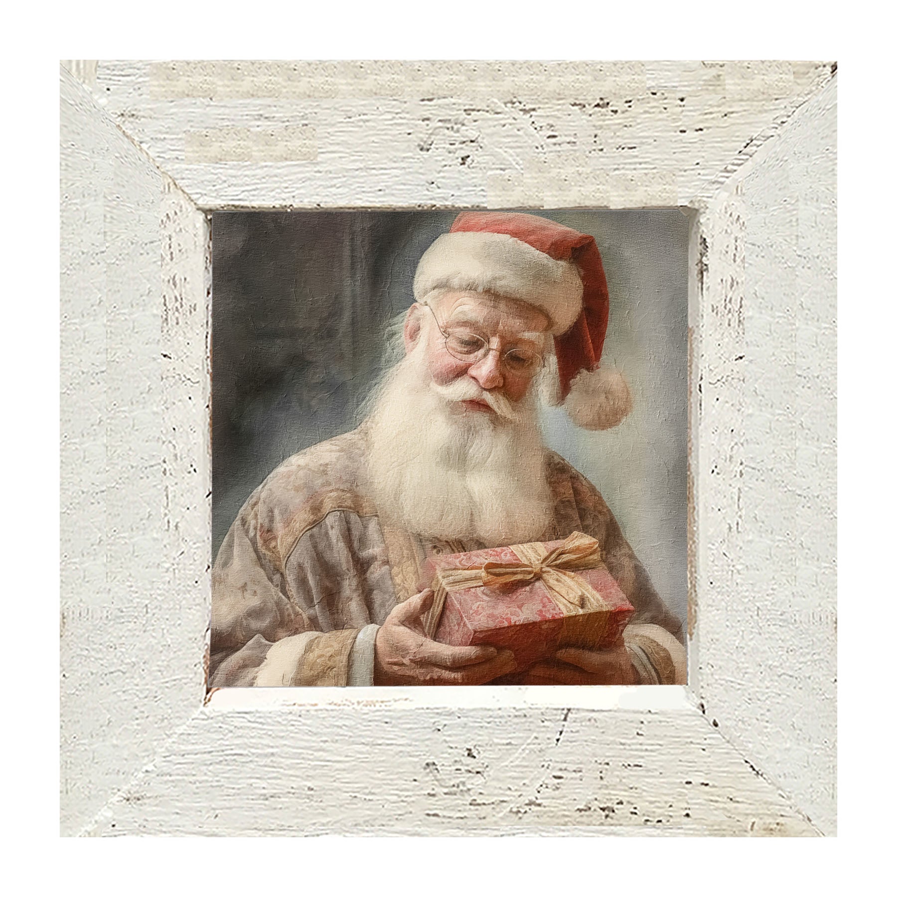 Old world Santa with glasses - Framed art