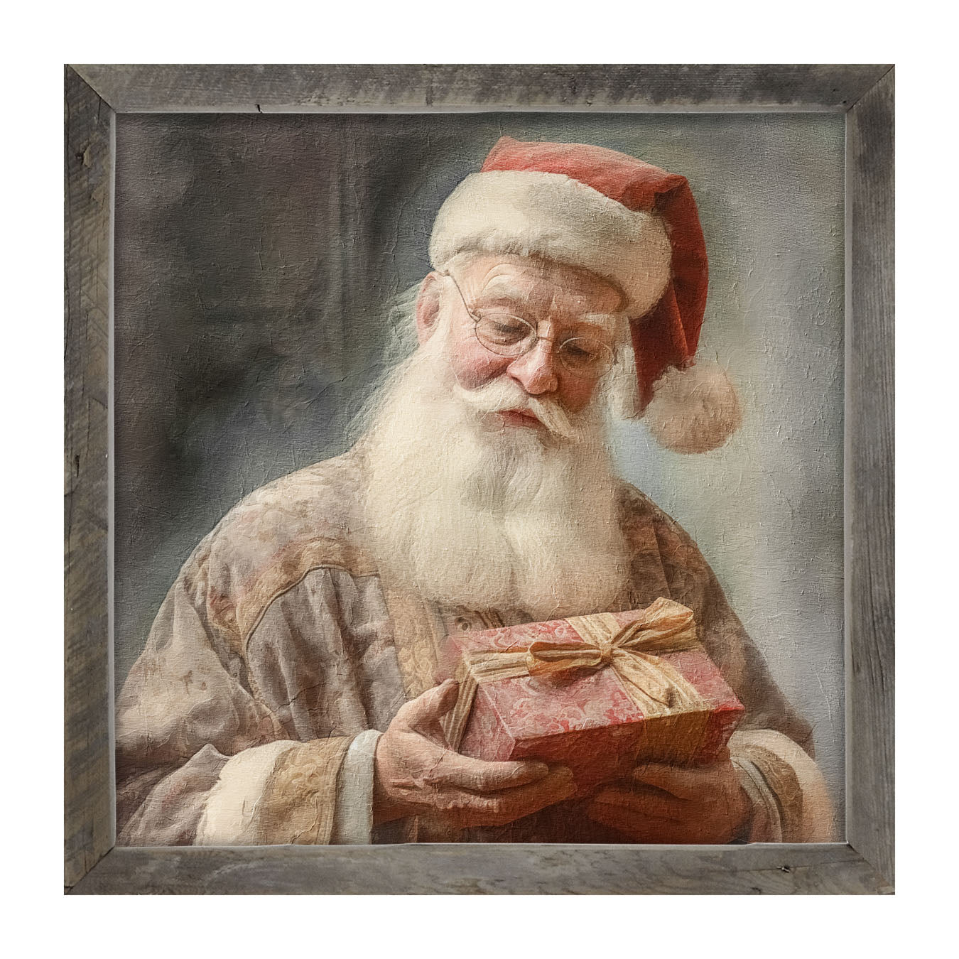 Old world Santa with glasses - Framed art