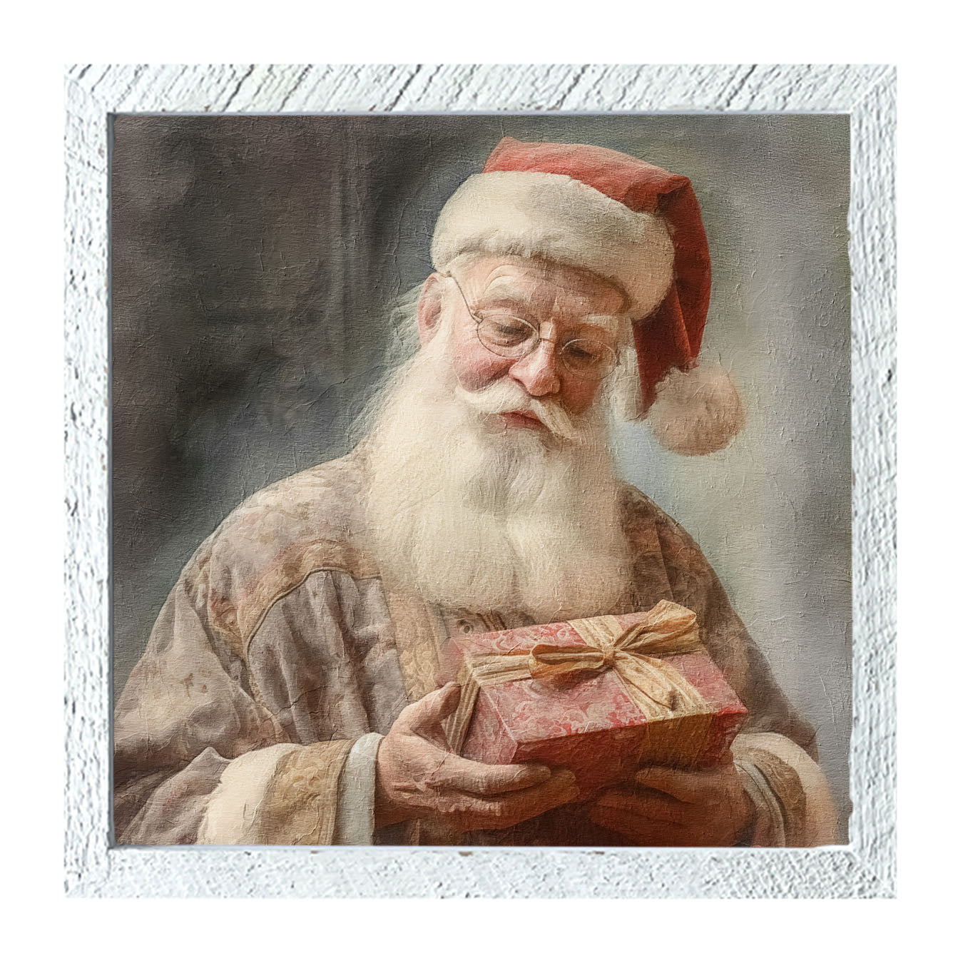 Old world Santa with glasses - Framed art