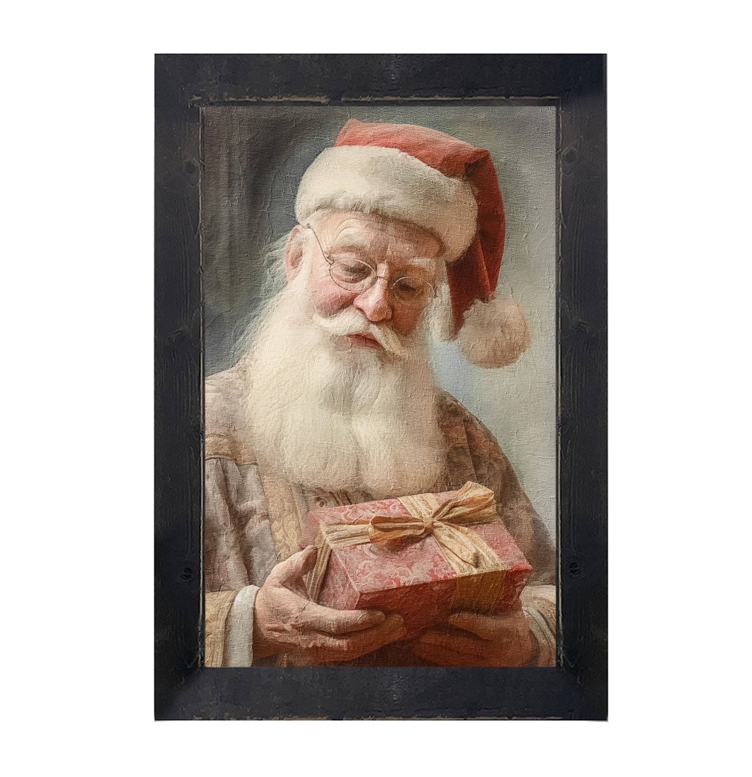 Old world Santa with glasses - Framed art