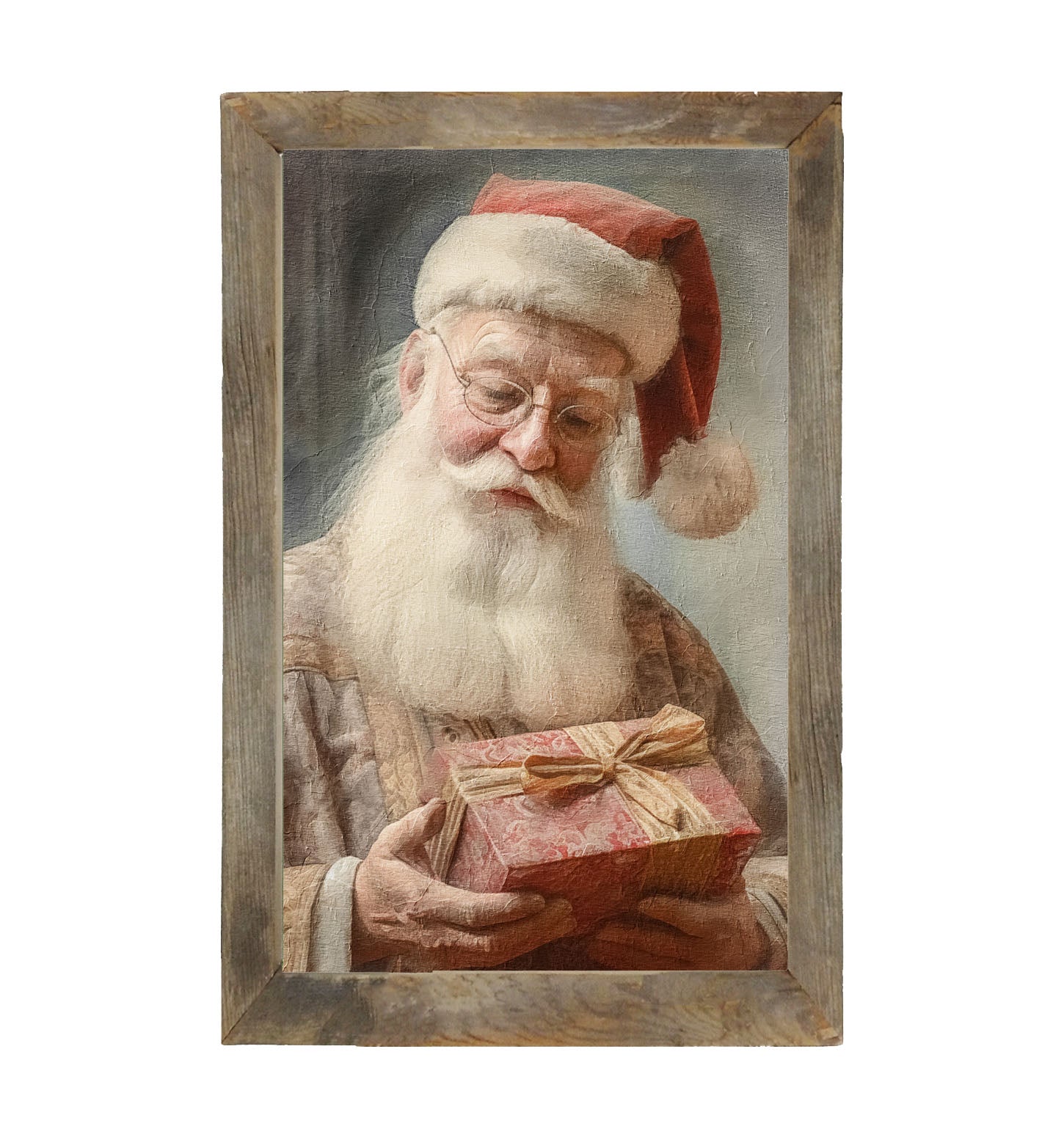 Old world Santa with glasses - Framed art