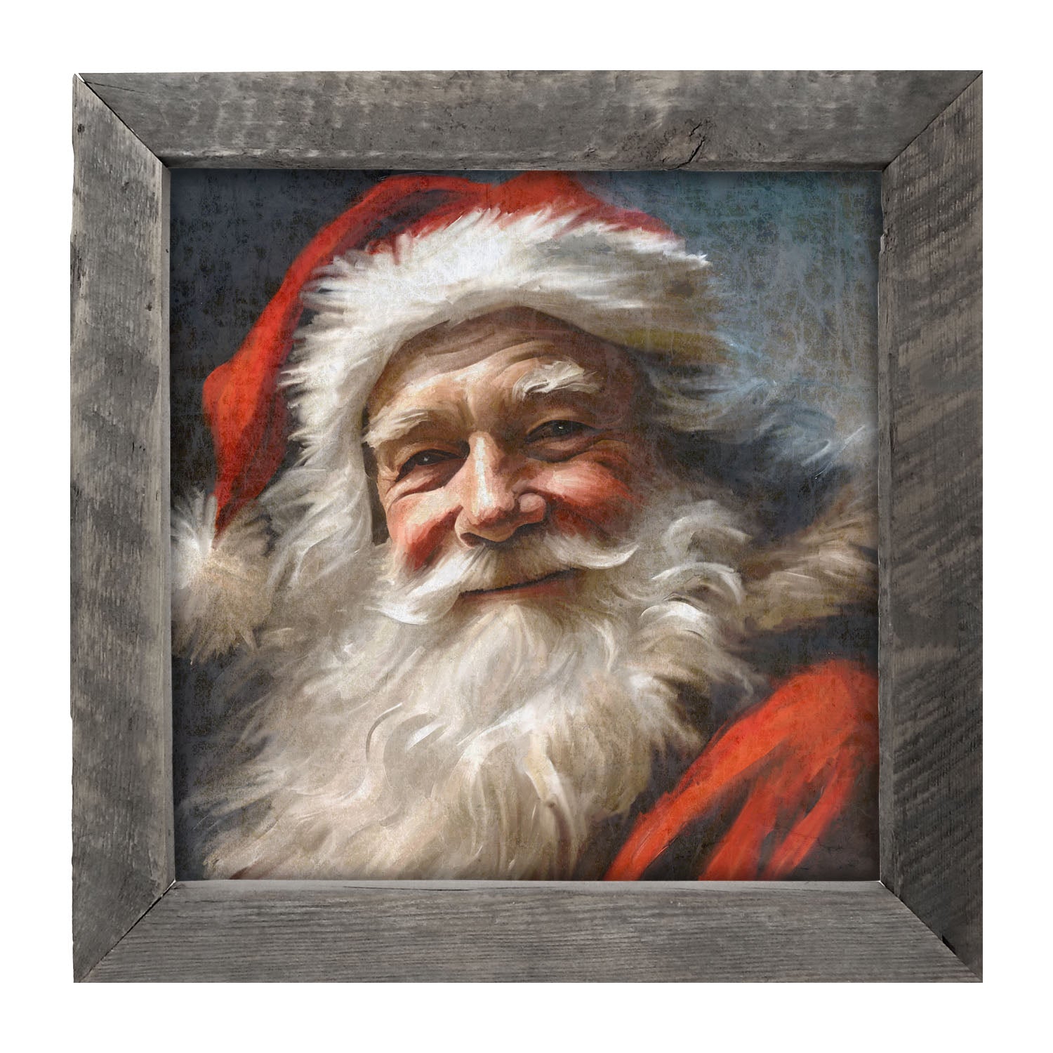 Grinning Santa-framed-art