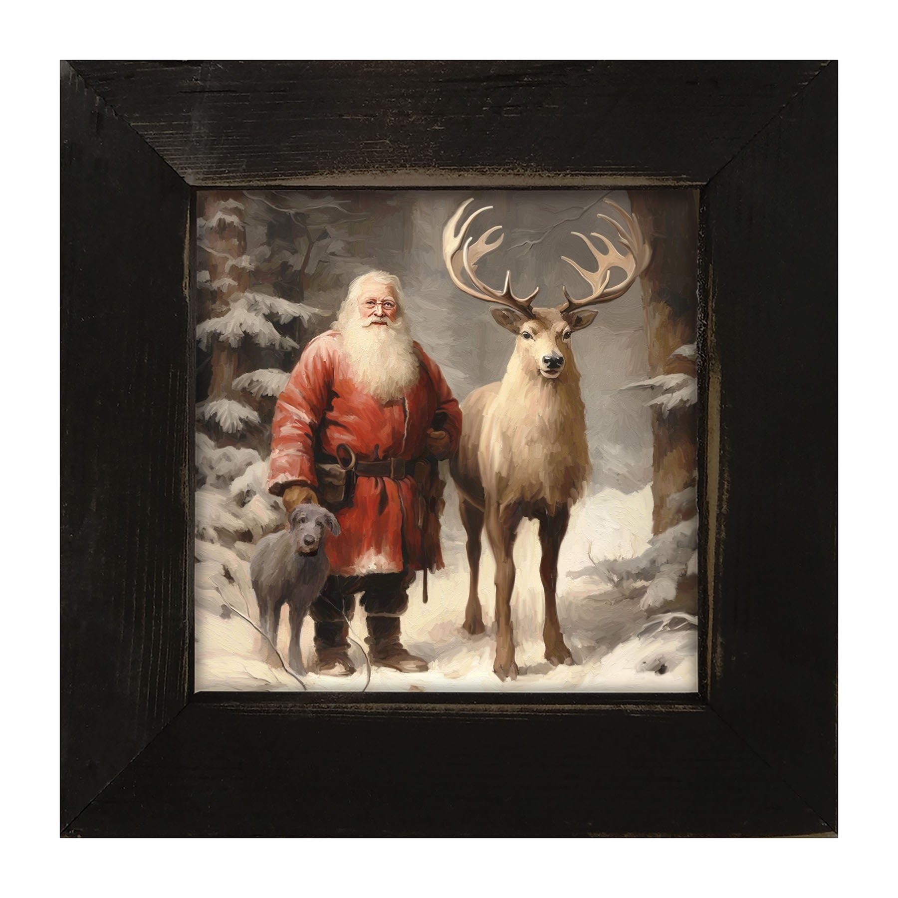 Winter Forest Santa - Framed Art