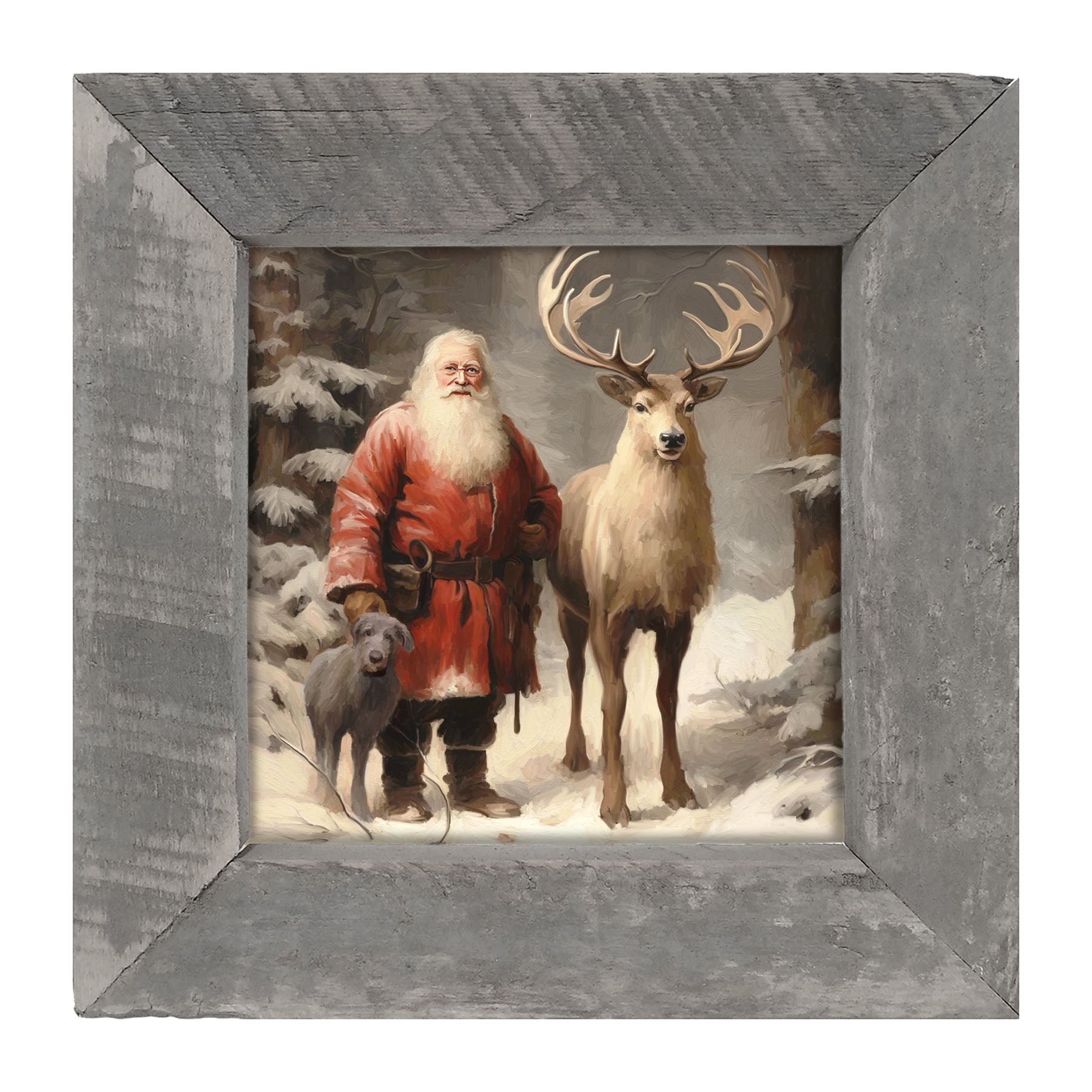 Winter Forest Santa - Framed Art