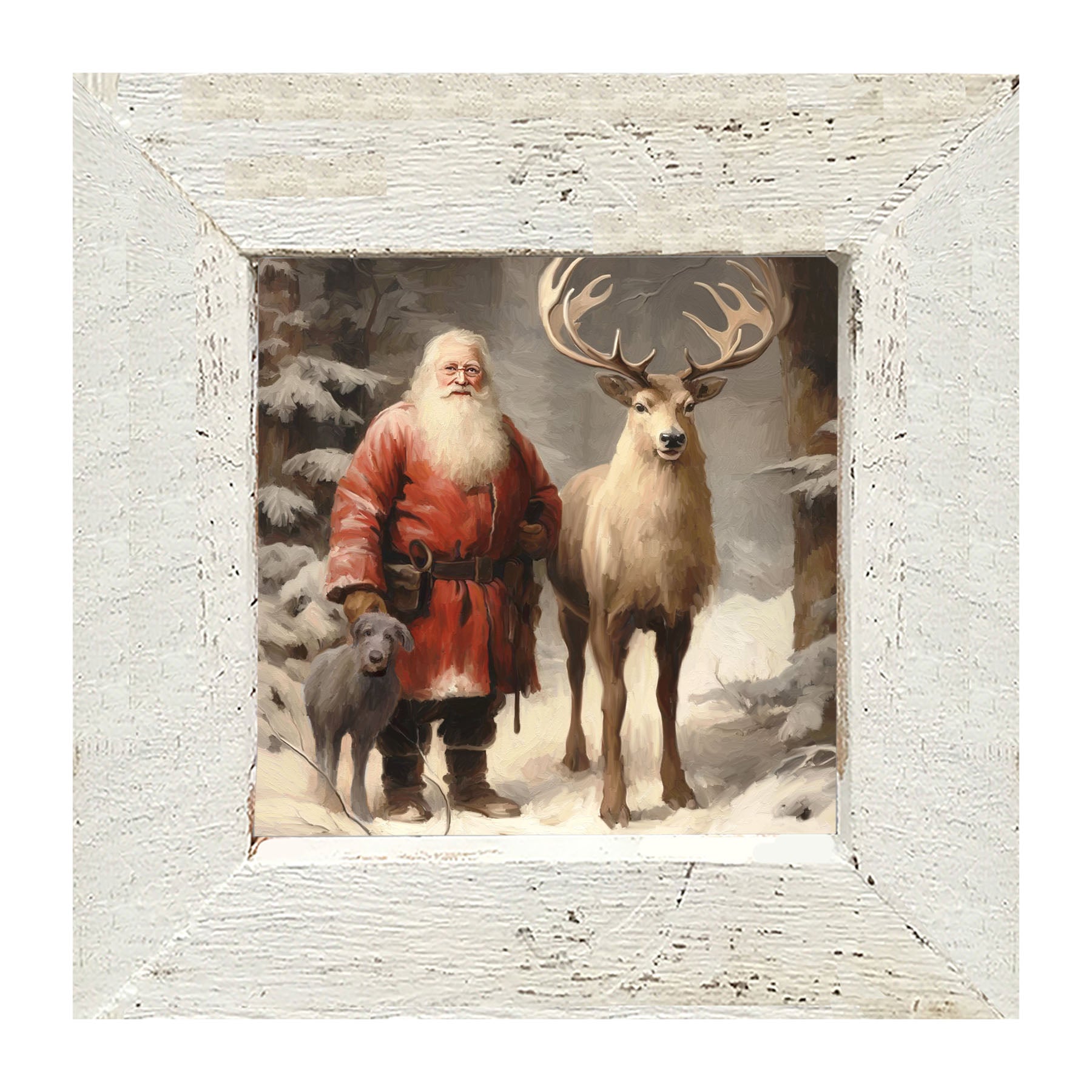 Winter Forest Santa - Framed Art