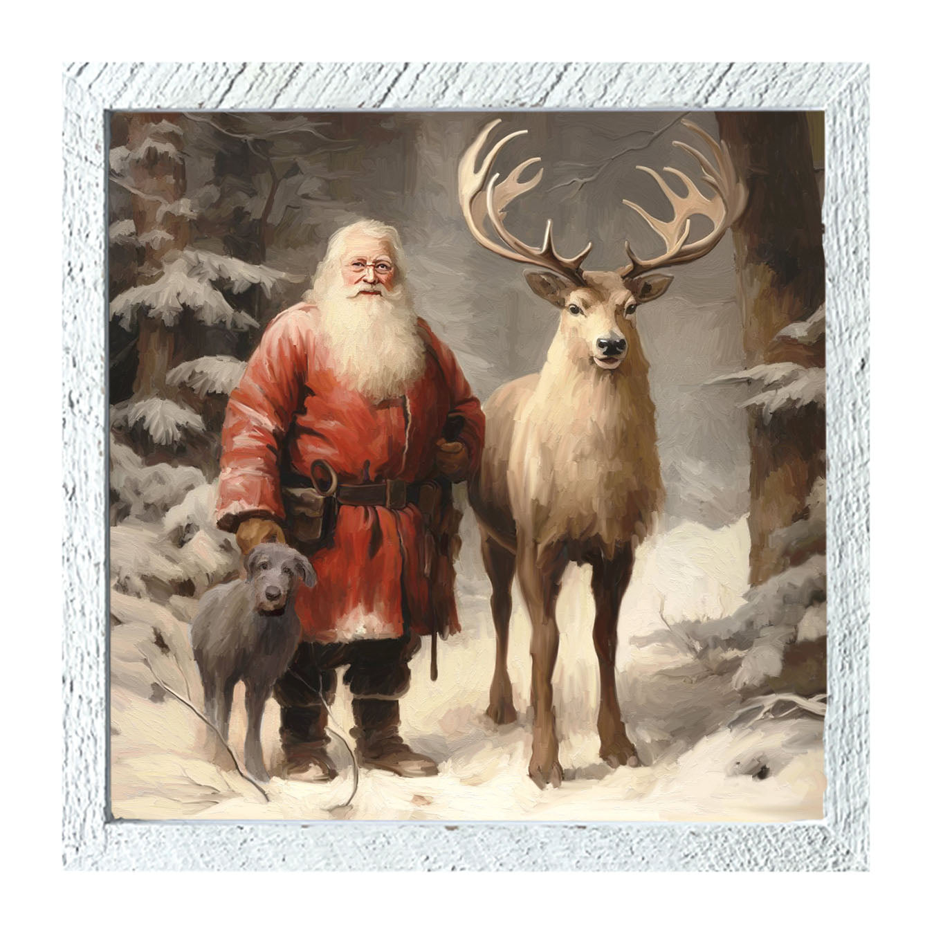 Winter Forest Santa - Framed Art