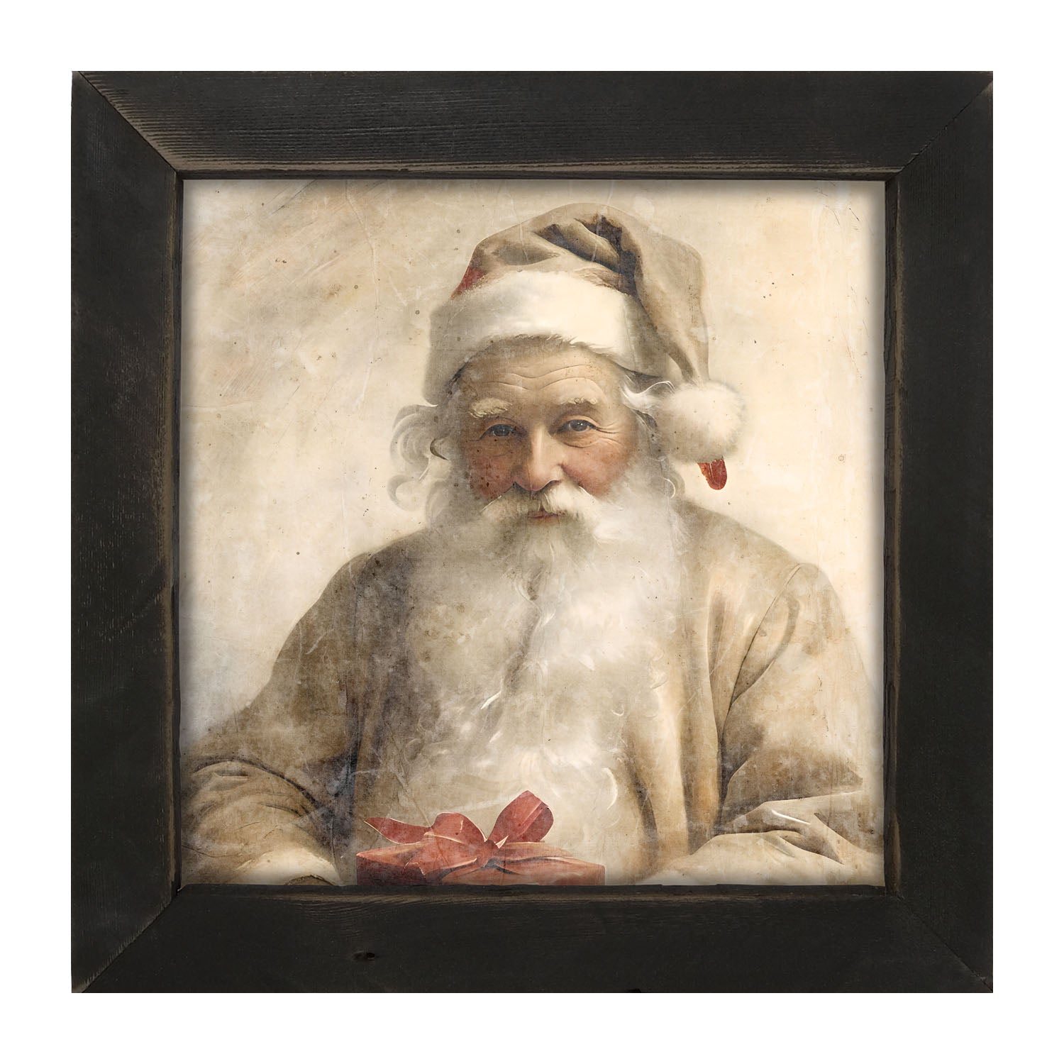 White Background Santa 6 - Framed Art