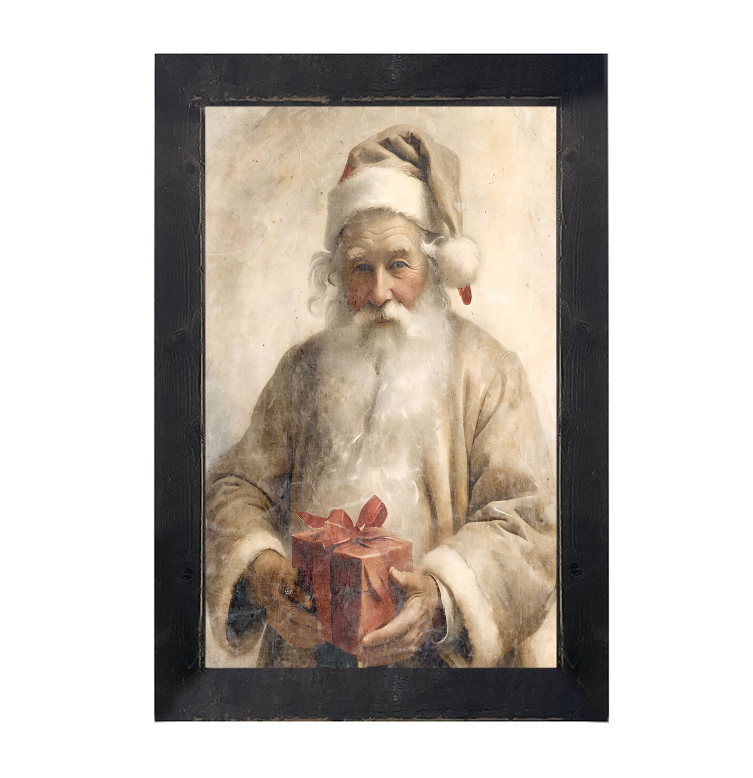 White Background Santa 6 - Framed Art