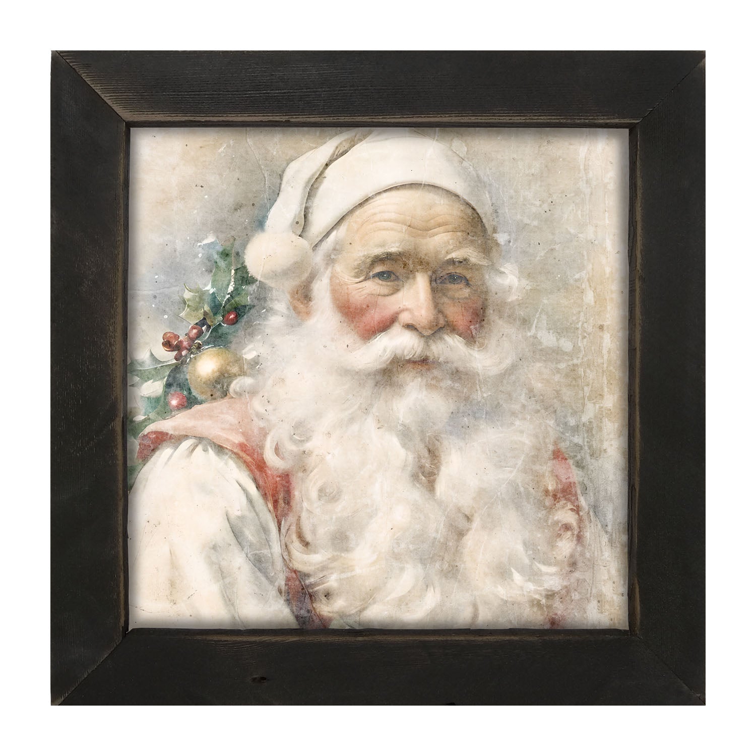 White Background Santa 10 - Framed Art