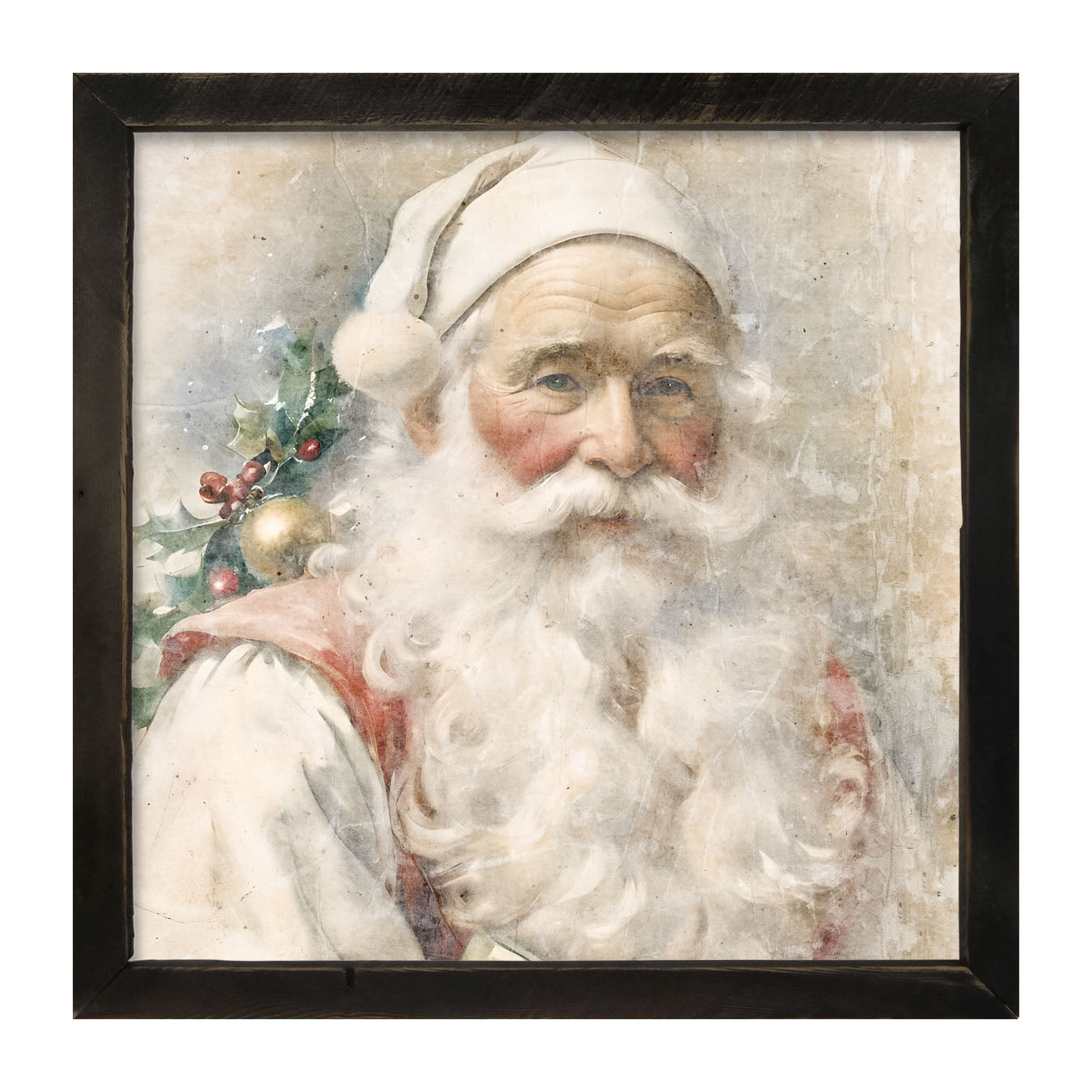 White Background Santa 10 - Framed Art
