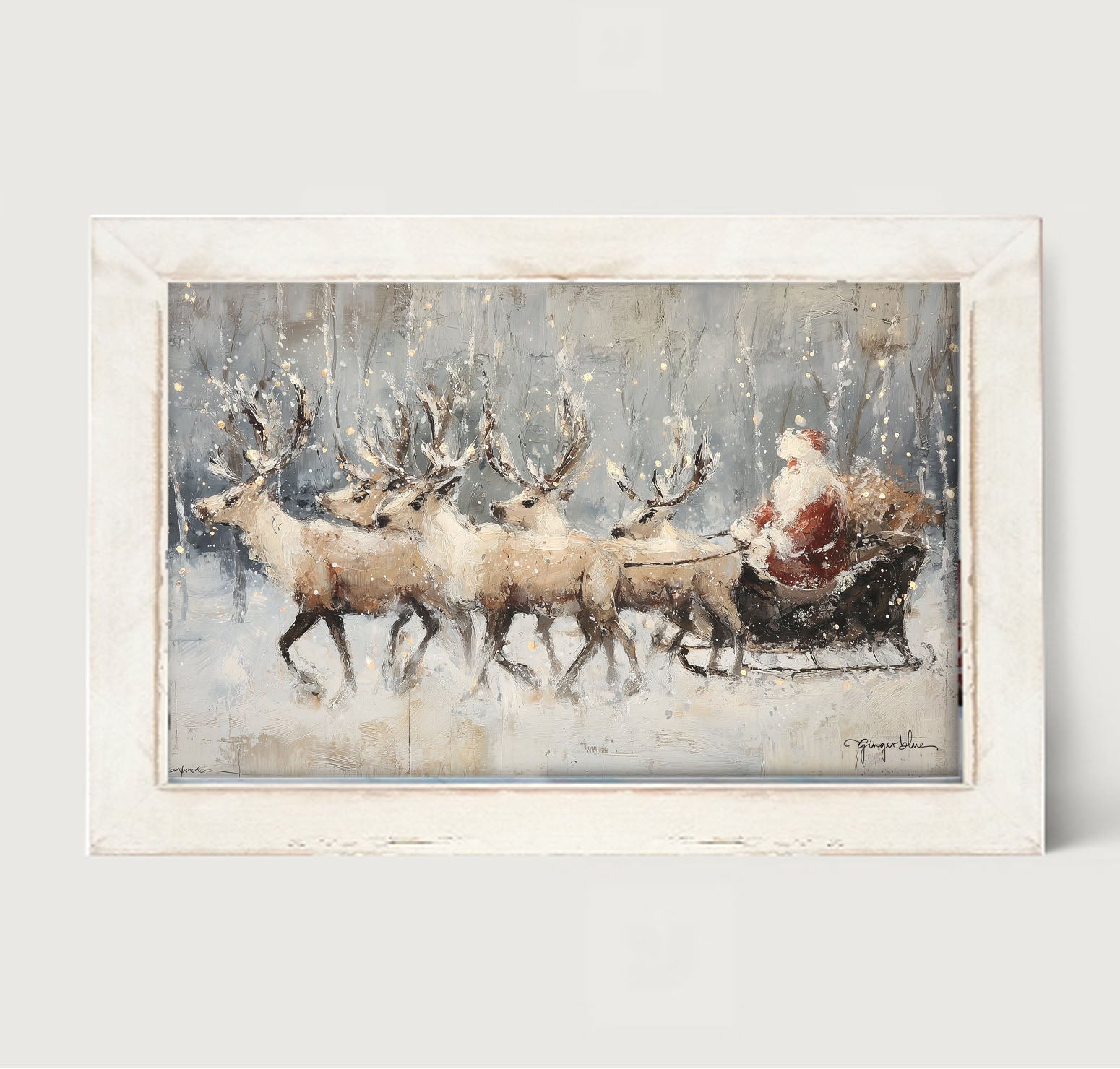 Snowy Sleigh Ride - Framed Art