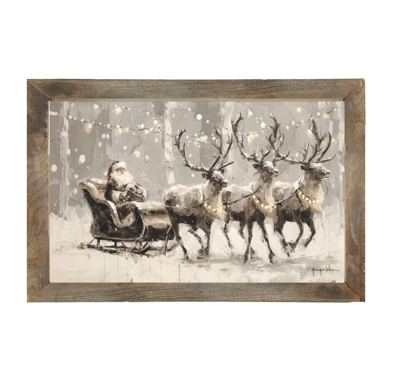 Sleigh Ride in the Snow - Framed Art