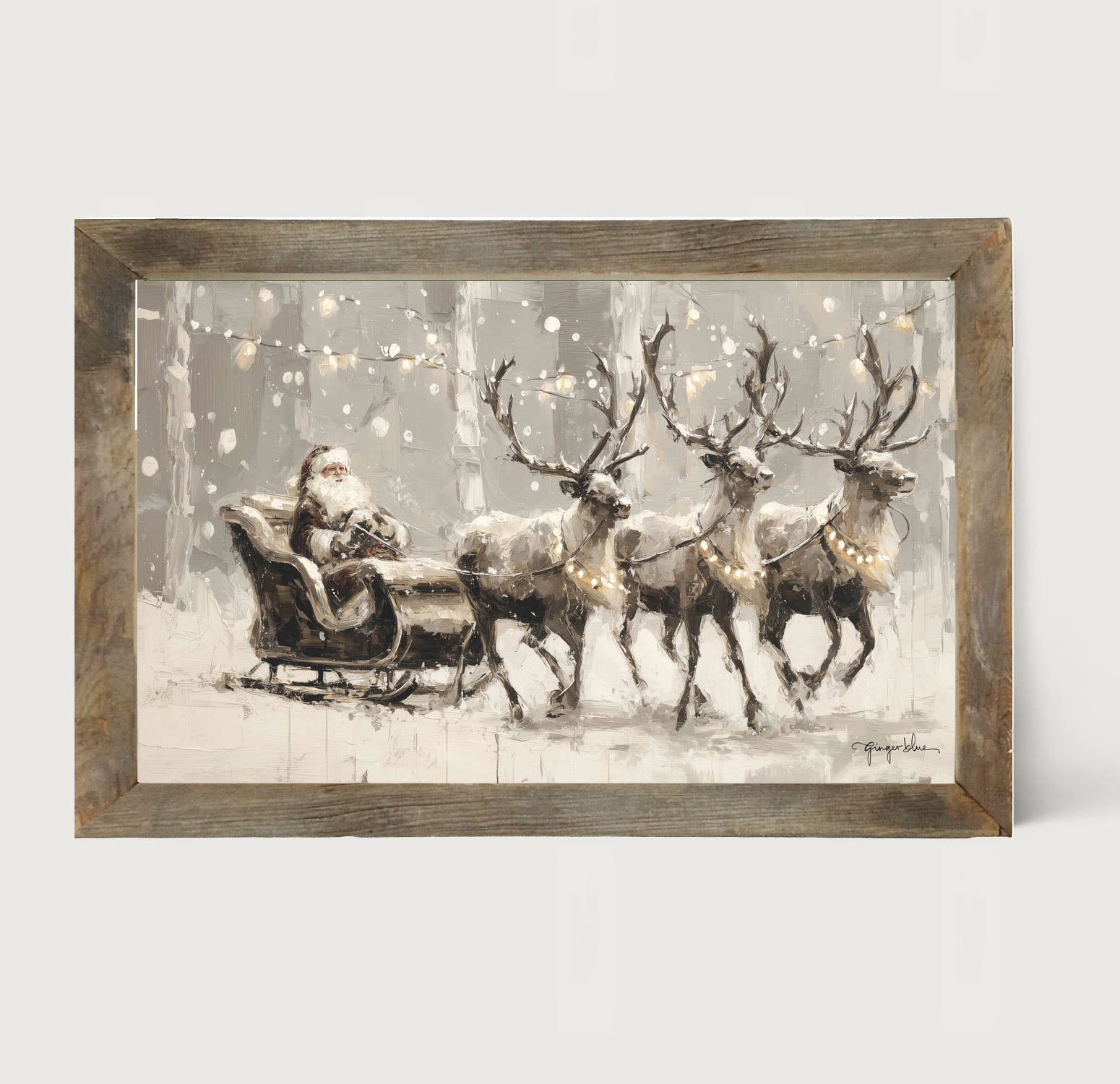 Sleigh Ride in the Snow - Framed Art