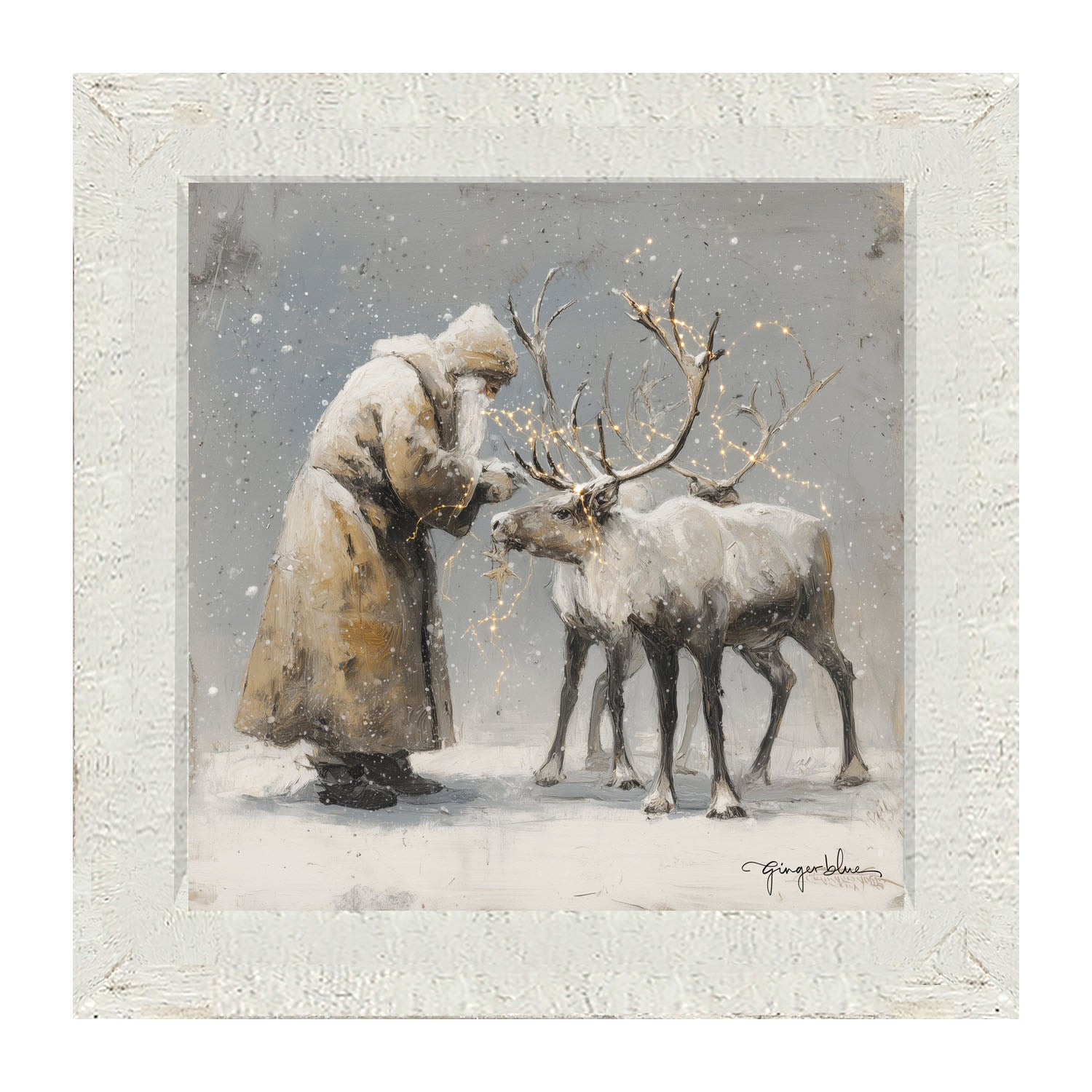 Decorating Reindeer Antlers - Framed Art