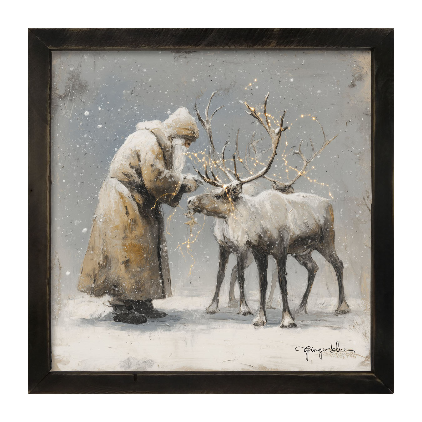 Decorating Reindeer Antlers - Framed Art