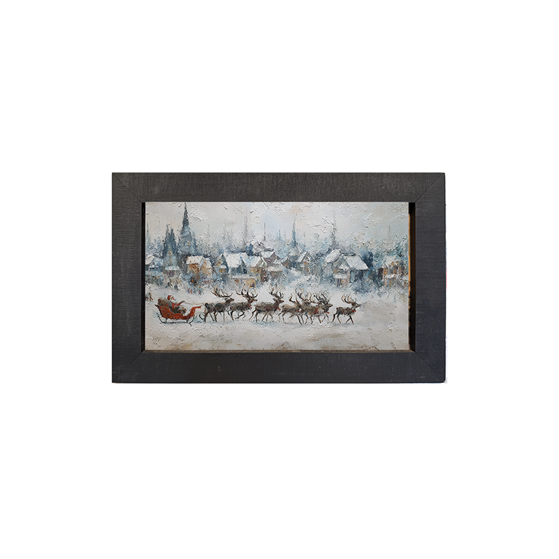 Santa Dashing by the Town - Framed Art