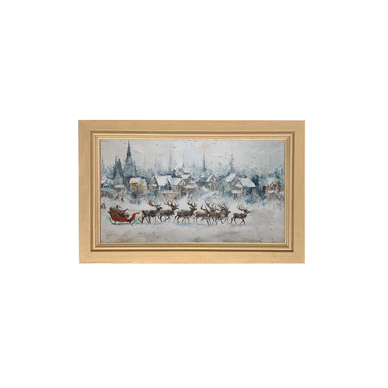 Santa Dashing by the Town - Framed Art