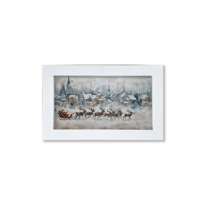 Santa Dashing by the Town - Framed Art