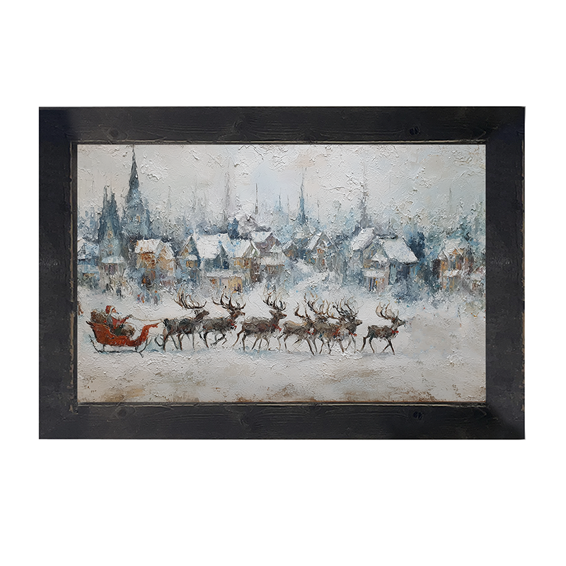 Santa Dashing by the Town - Framed Art