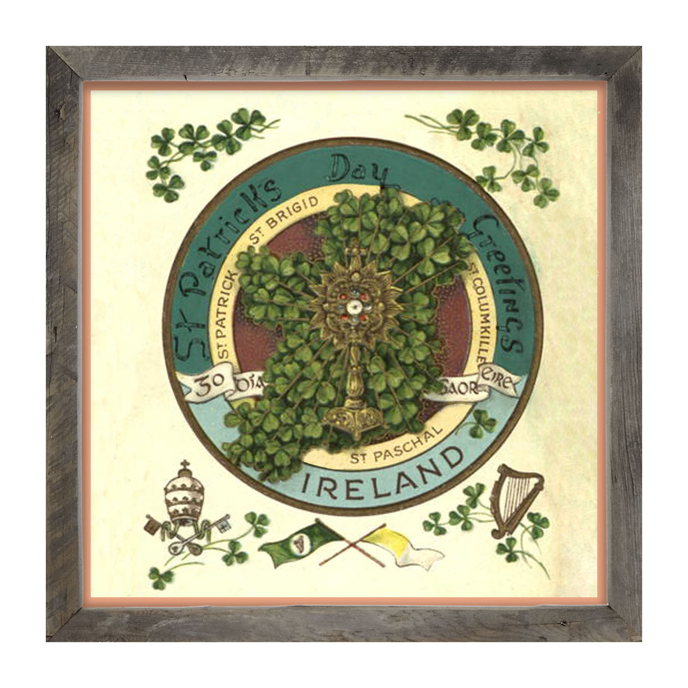 St. Patrick's Day Greetings - Framed art