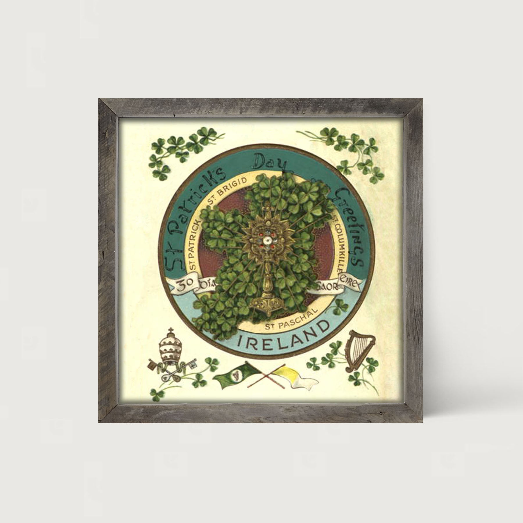 St. Patrick's Day Greetings - Framed art