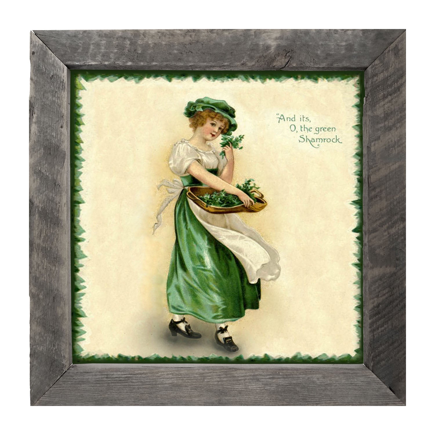 St. Patrick's Day Lady - Framed art