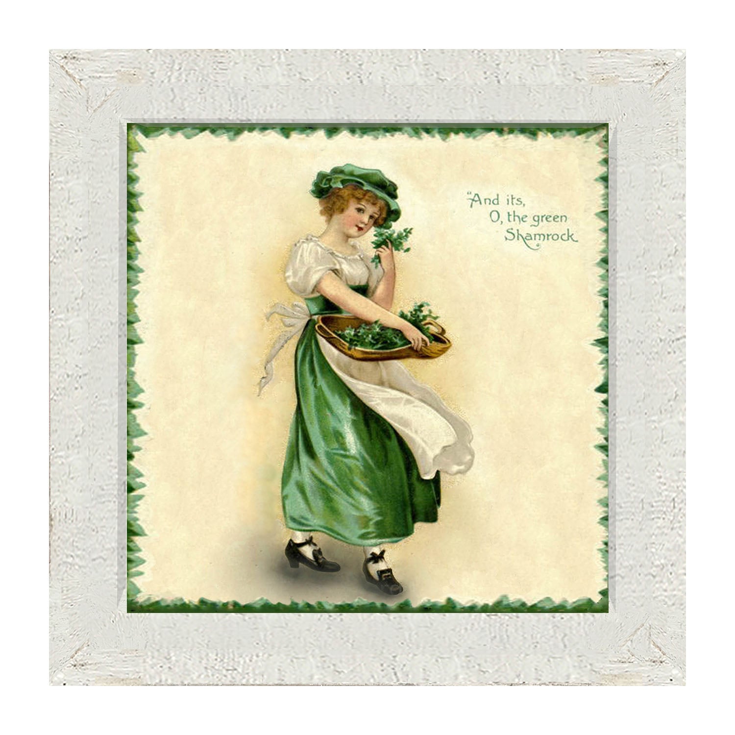 St. Patrick's Day Lady - Framed art