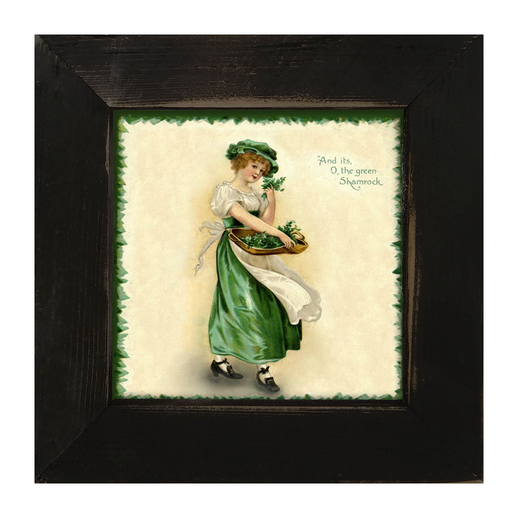 St. Patrick's Day Lady - Framed art