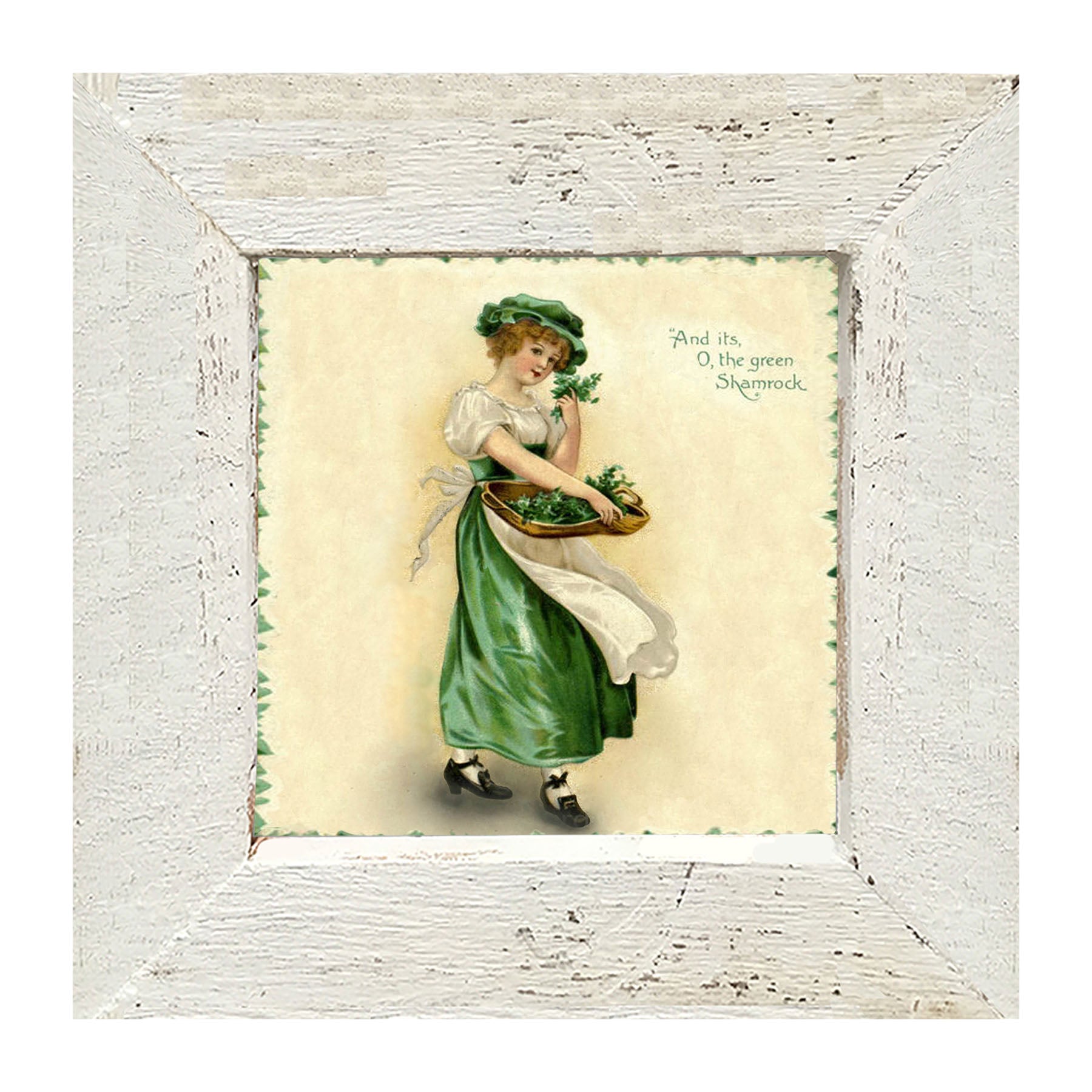 St. Patrick's Day Lady - Framed art