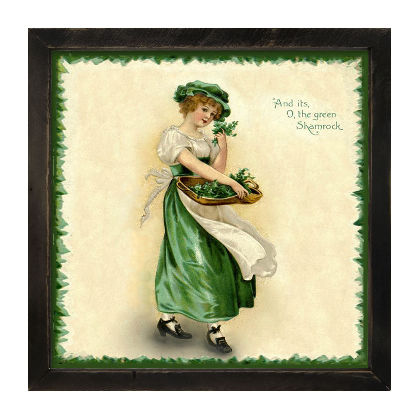 St. Patrick's Day Lady - Framed art