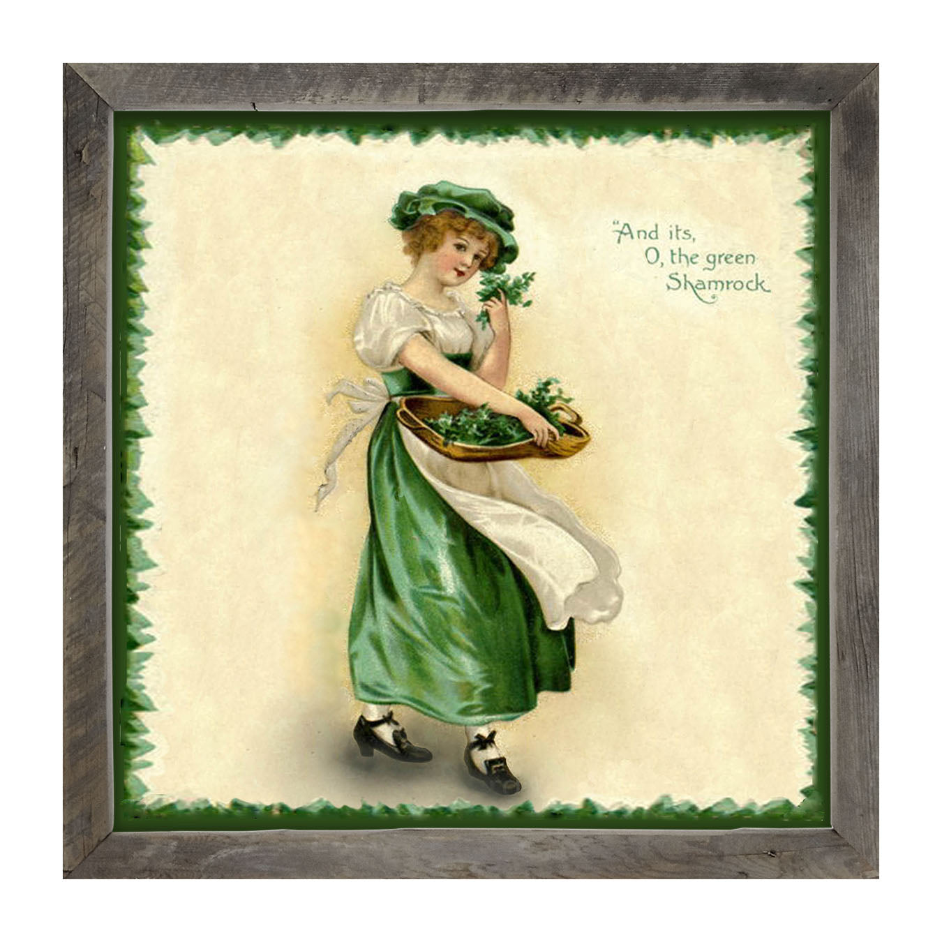 St. Patrick's Day Lady - Framed art