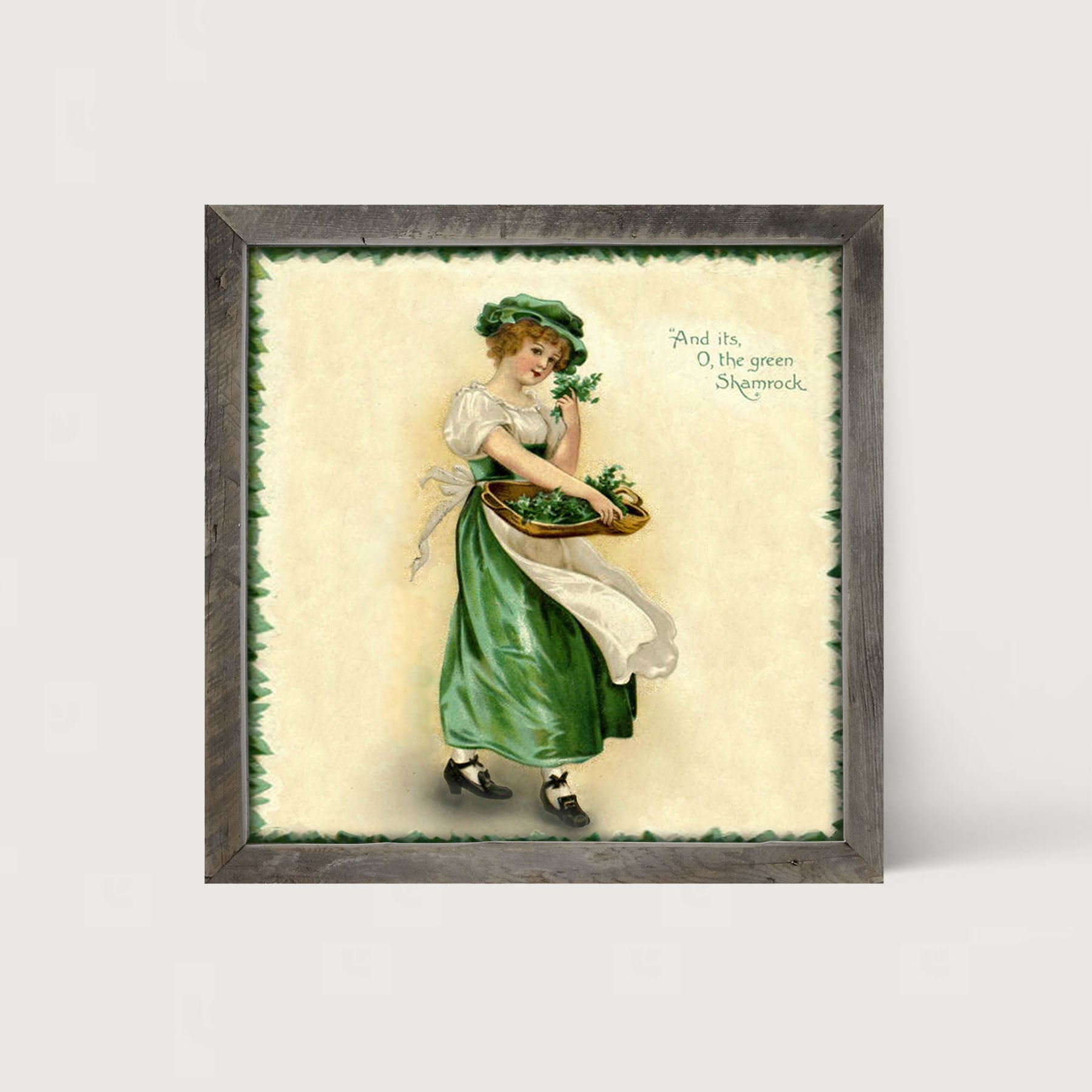 St. Patrick's Day Lady - Framed art