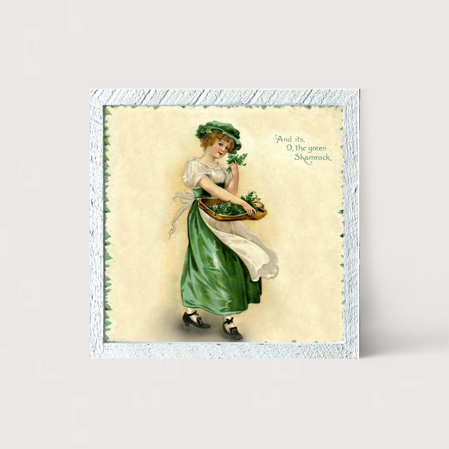 St. Patrick's Day Lady - Framed art