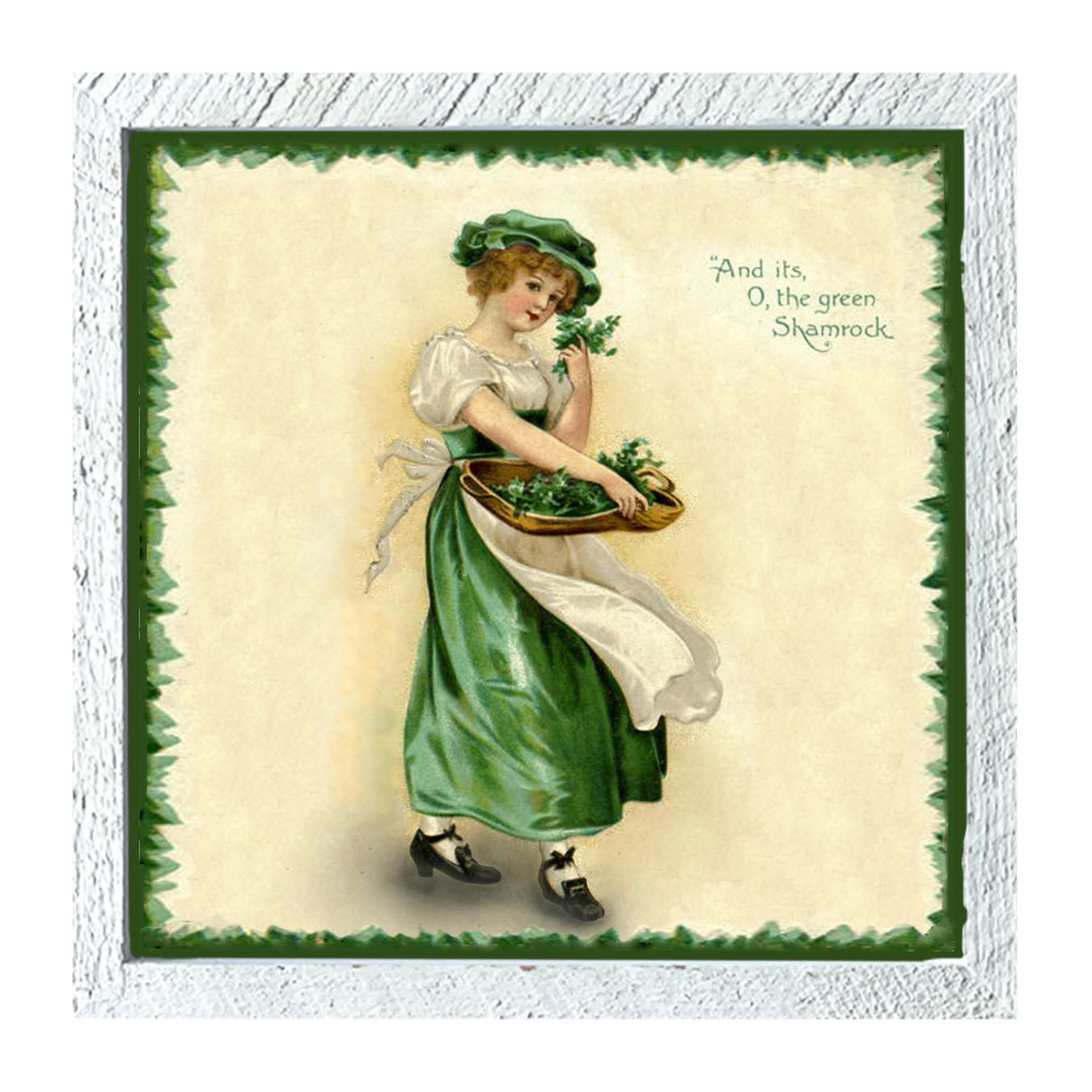 St. Patrick's Day Lady - Framed art